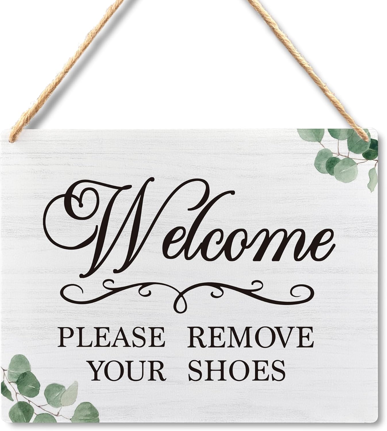 Lacosu Wall Pediments Shoes Off Sign 10x8 Inches