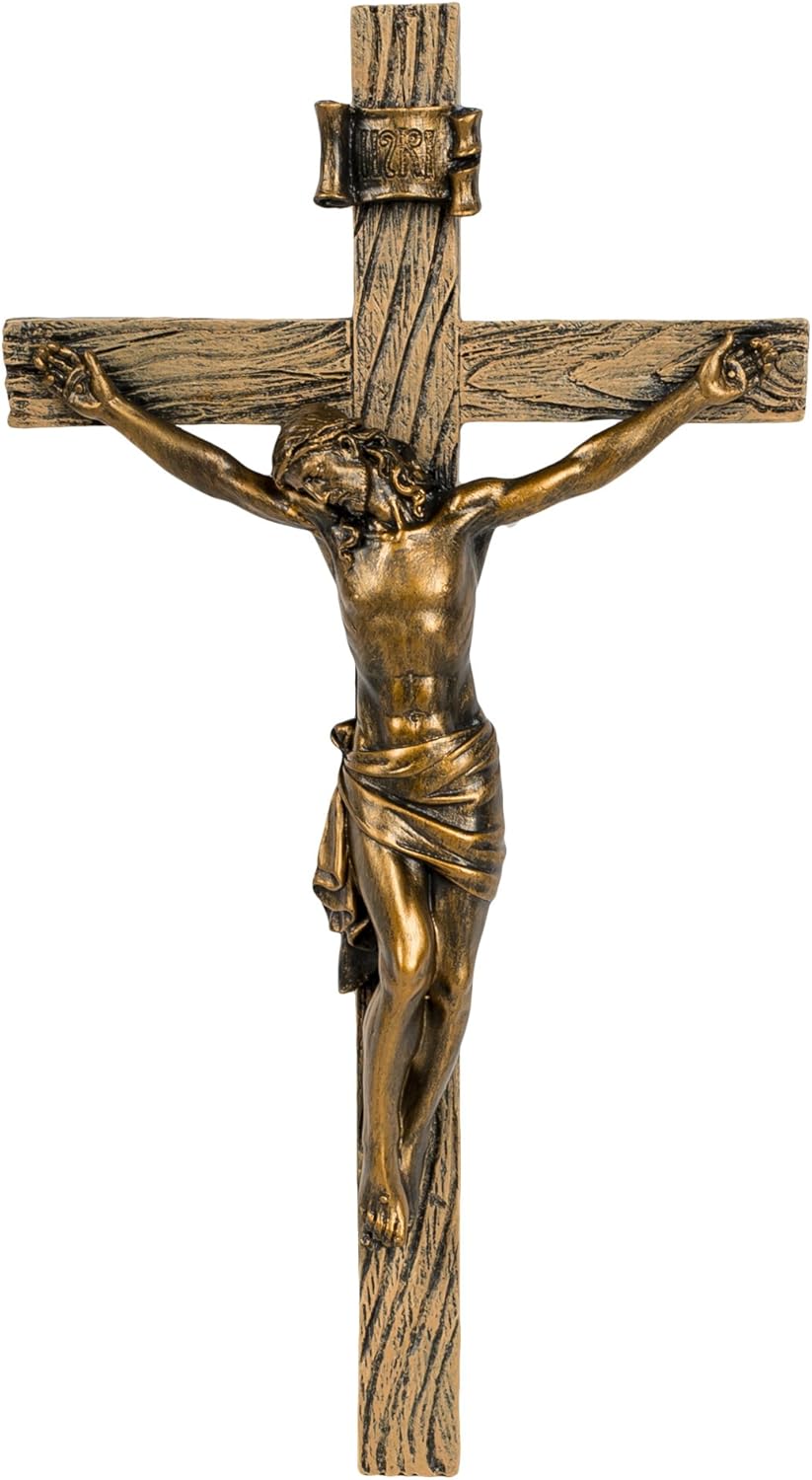 Josephs Studio Cross and Crucifix Collection 825 Inch Antique Gold Crucifix