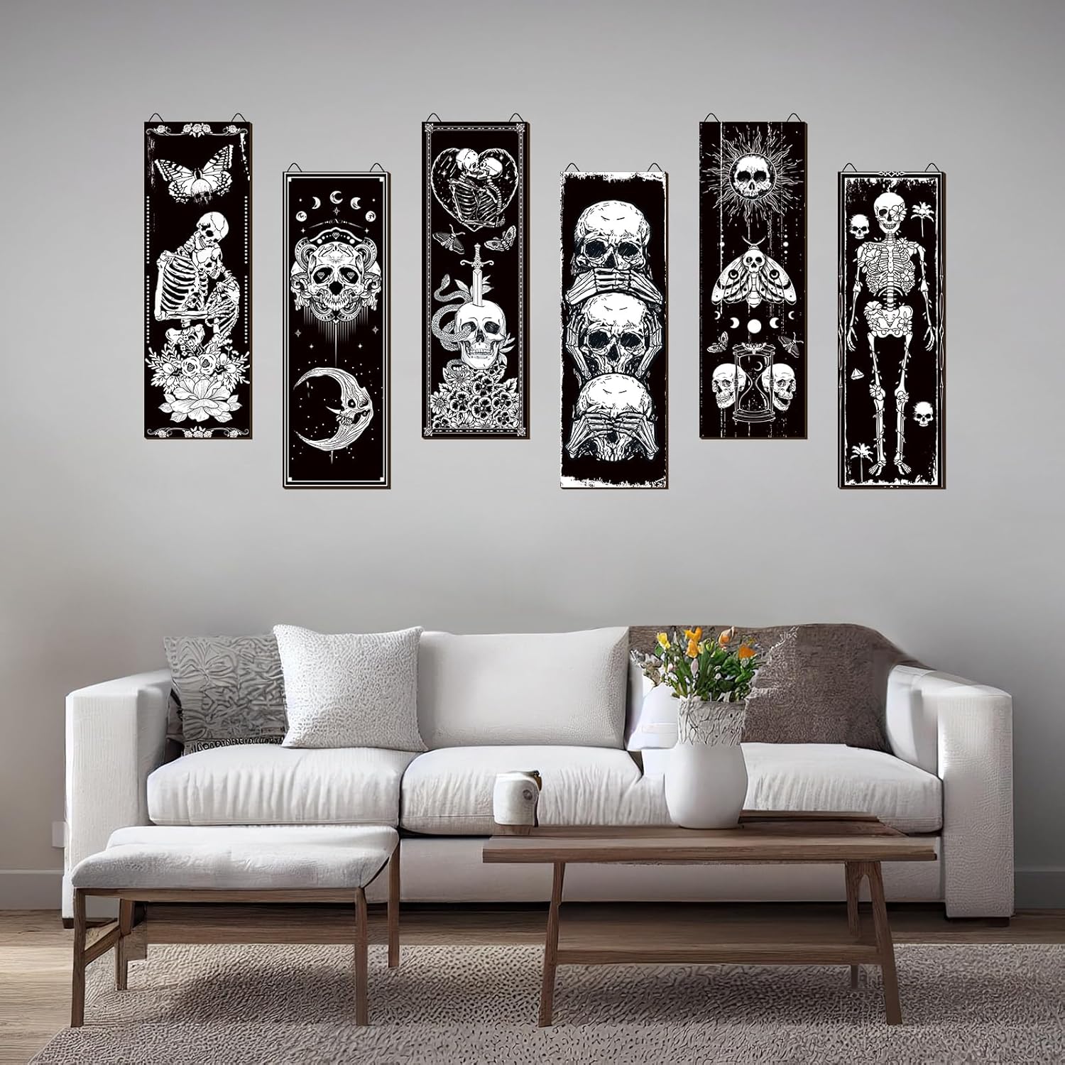 Sintuff 6 Piece Black Gothic Wall Decor Set