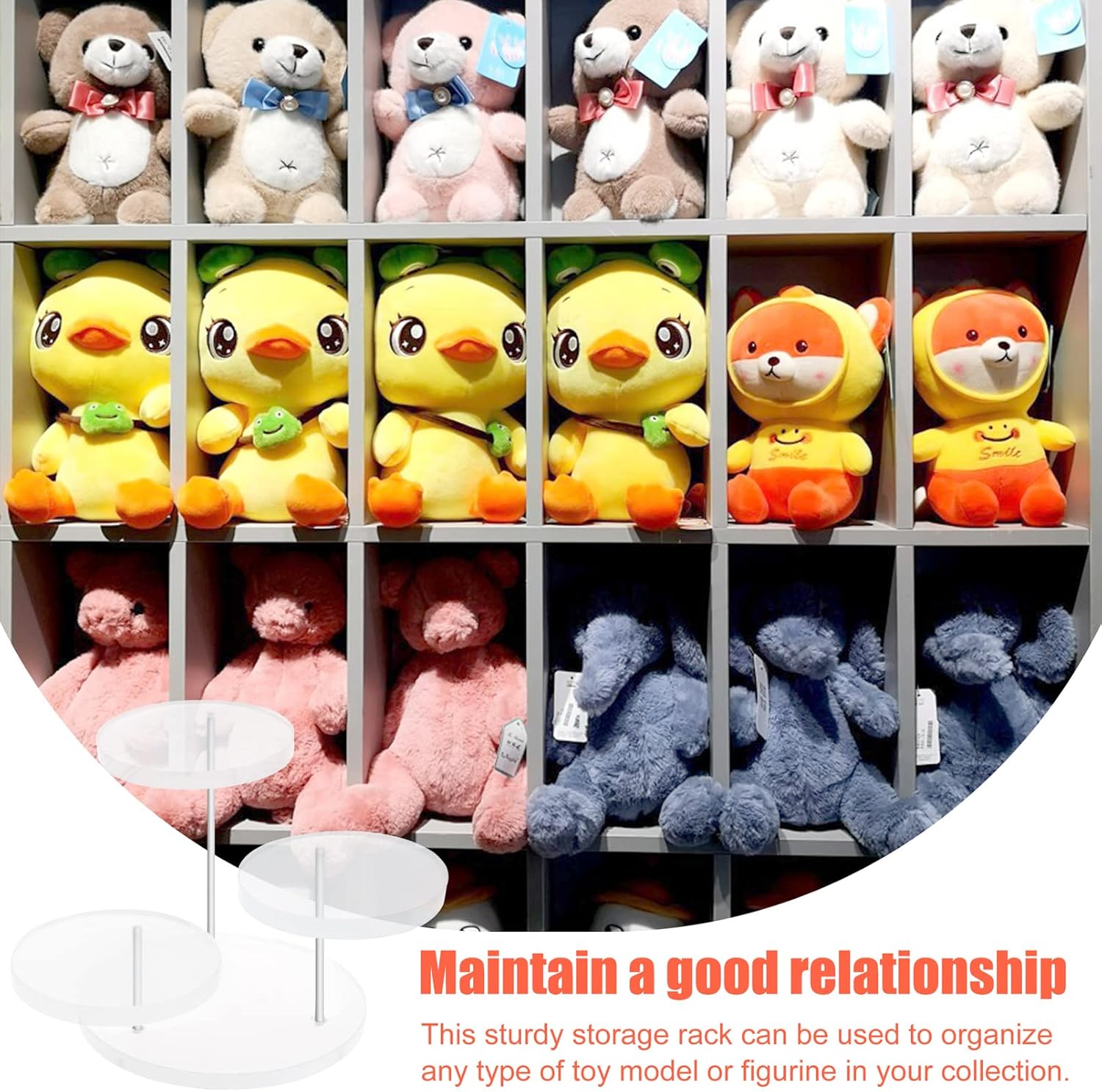 Mini Acrylic Display Riser 3 Tier Round Ring Stand