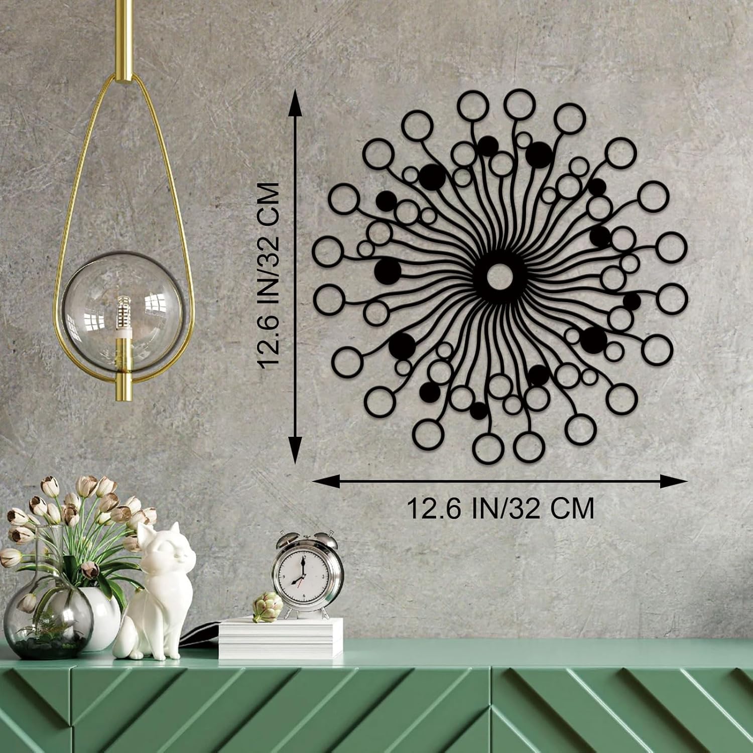 Resama Metal Sunburst Wall Decor Sculpture