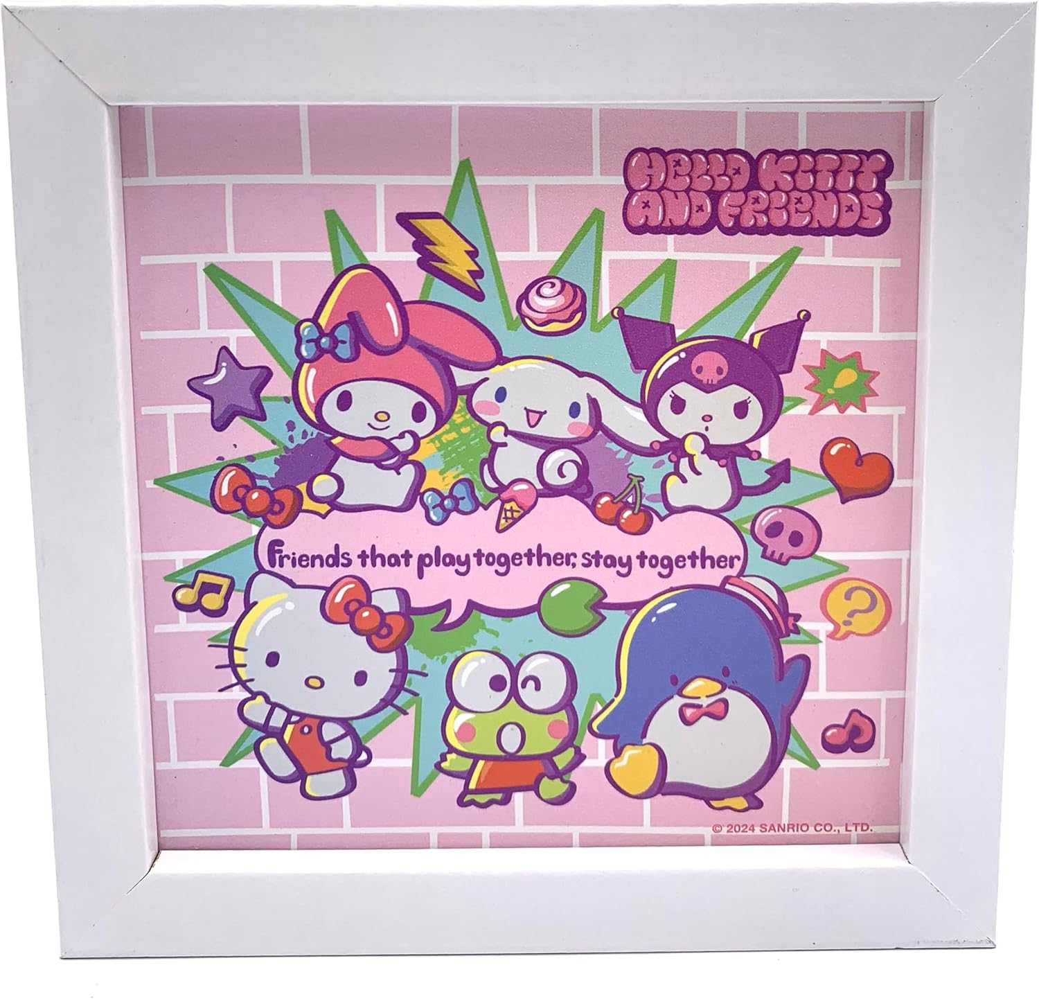 Silver Buffalo Hello Kitty Friends Wall Sign