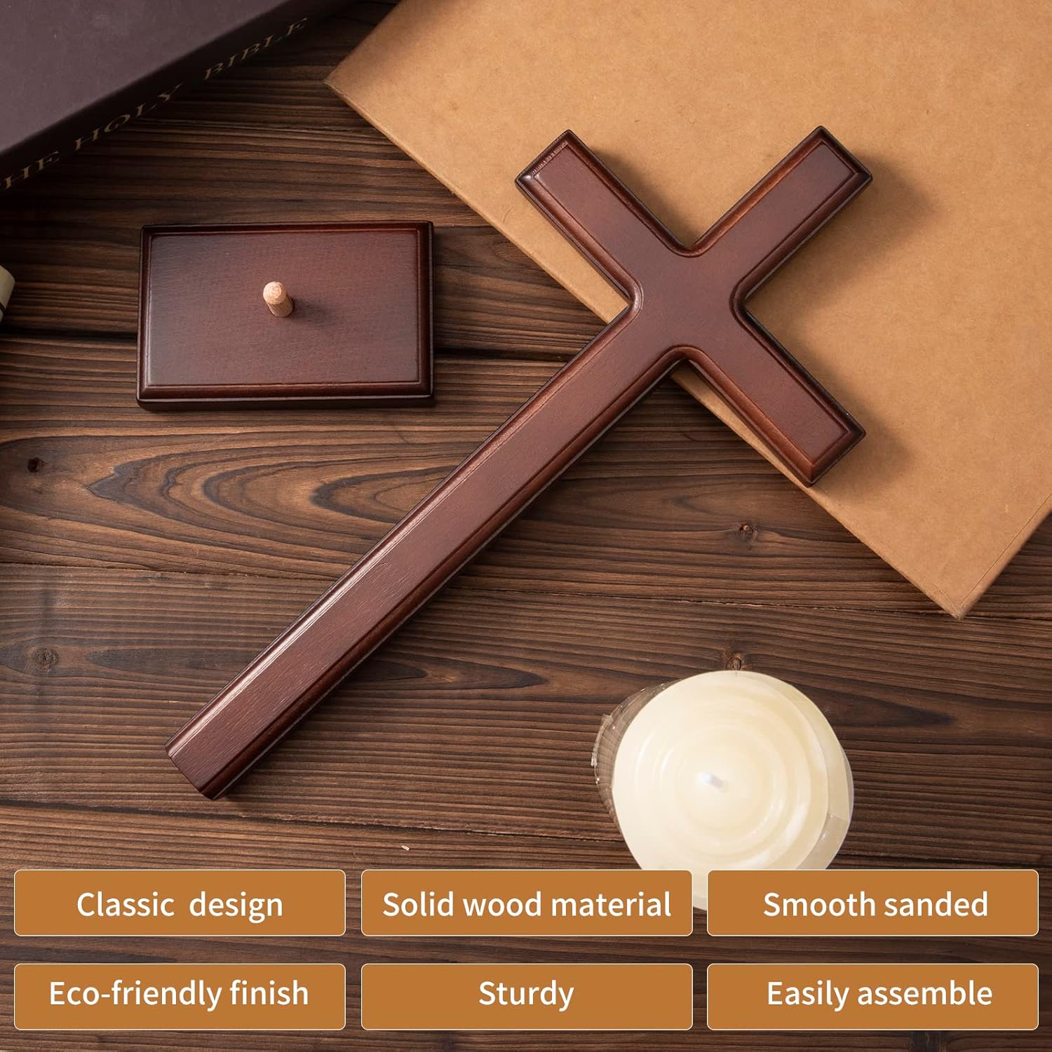 ARCHOBAN 128 Wood Cross - Standing or Hanging