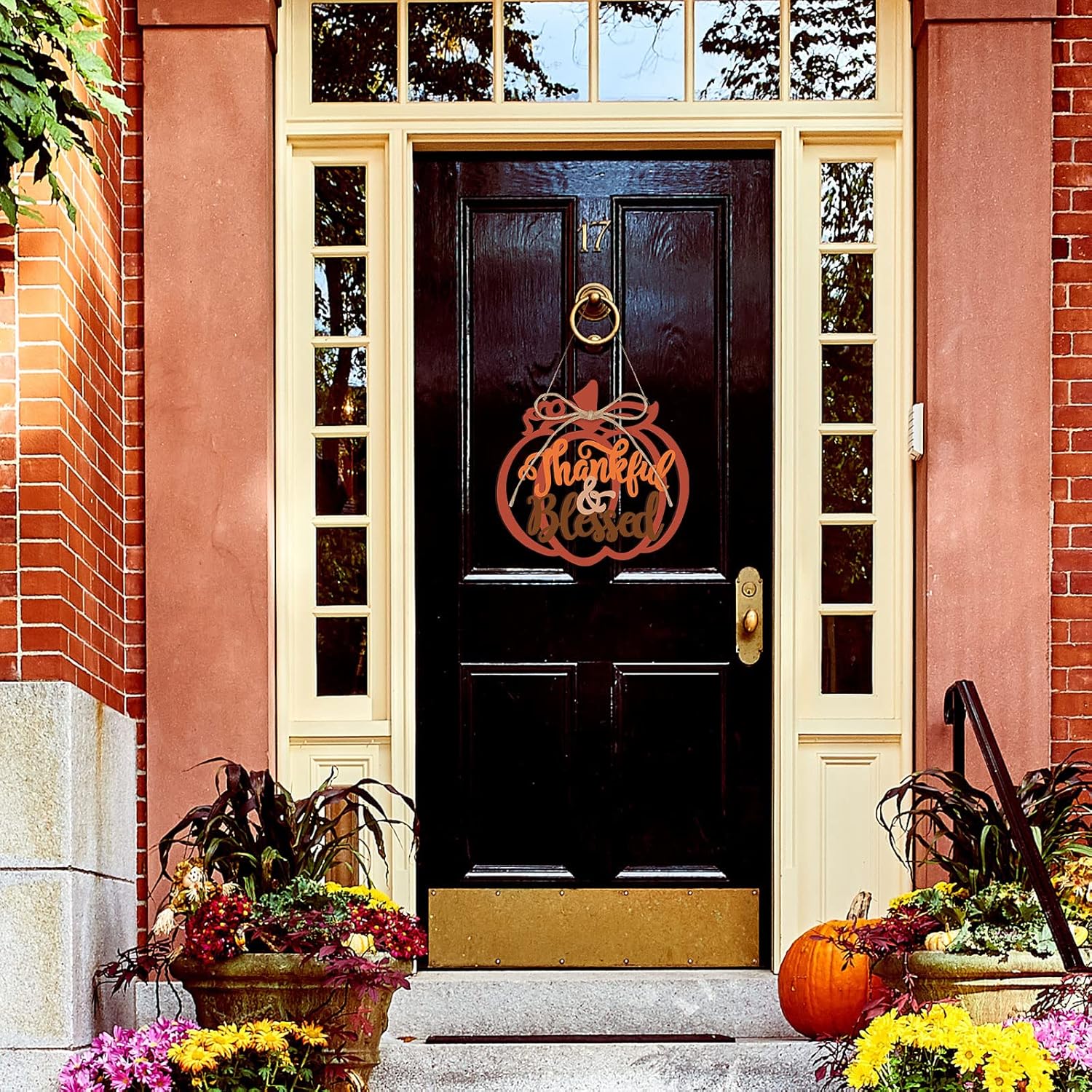 Thankful and Blessed Fall Pumpkin Wall Decor