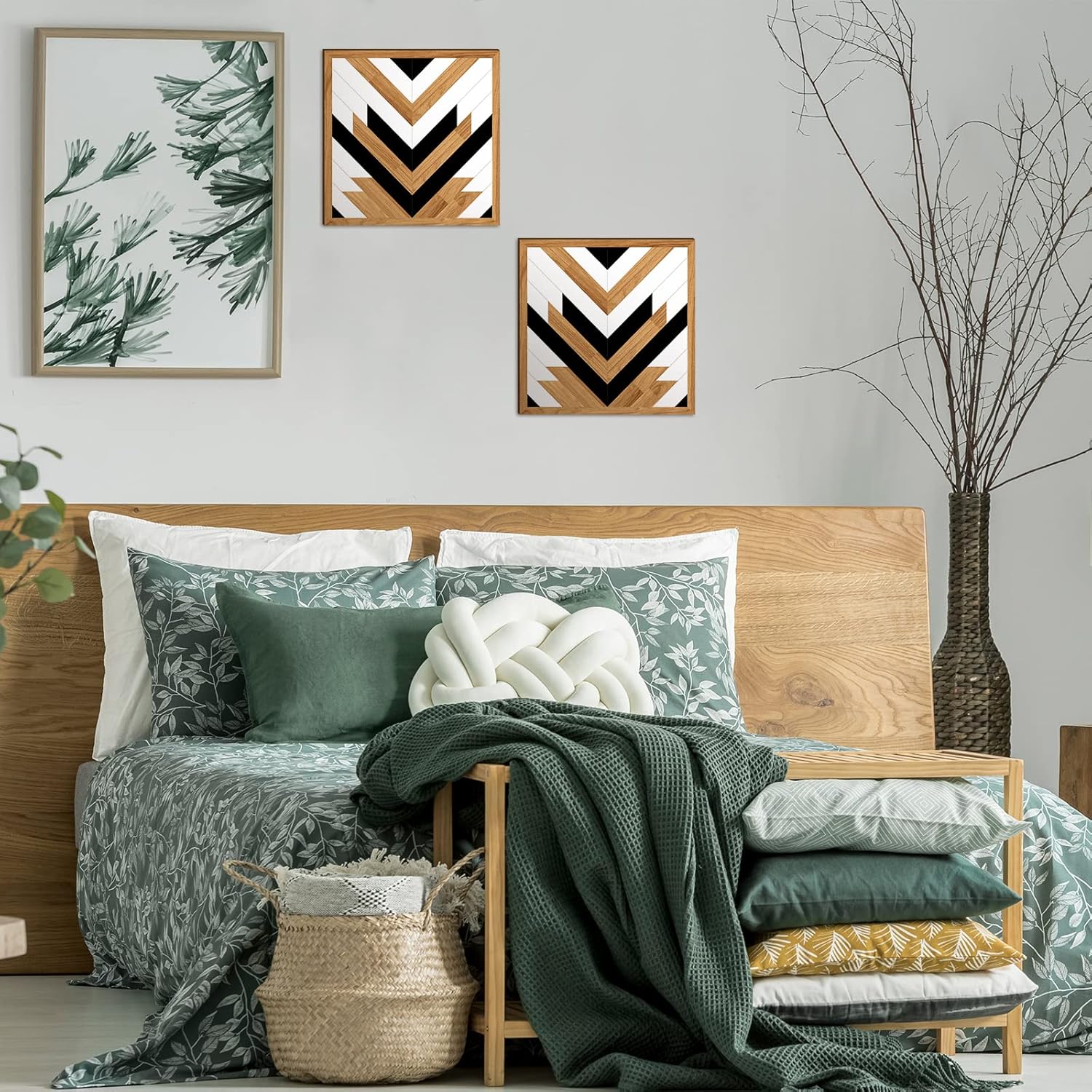 Yulejo 2 Pcs Western Bathroom Decor Aztec Wall Art