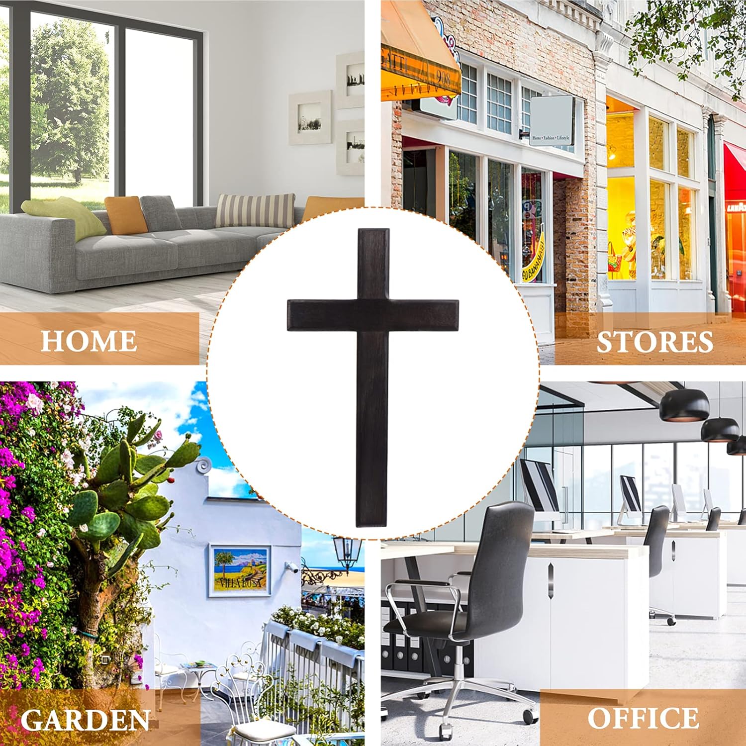 BESPORTBLE Wooden Cross Wall Decor Holy Jesus Decoration
