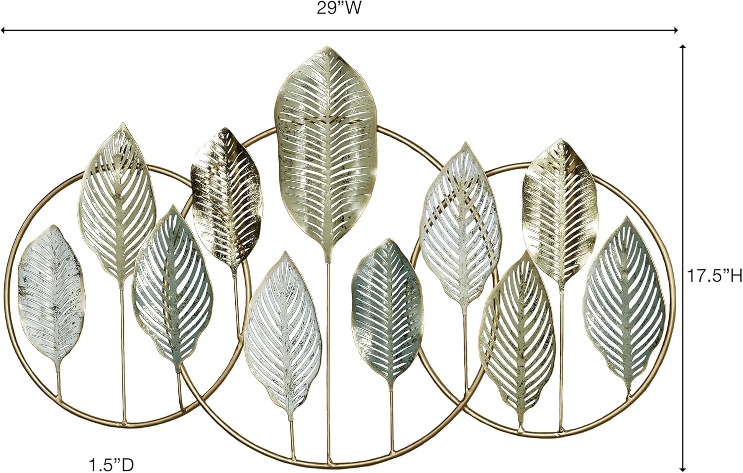 Touch of Class Quiet Nature Openwork Leaf Metal Wall Art