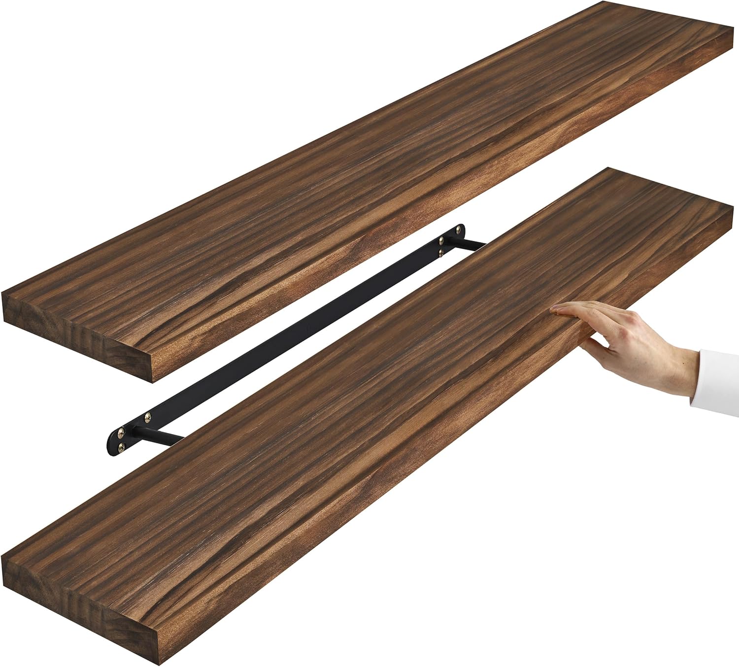 Sorbus 35-inch Solid Wood Floating Shelves Set of 2