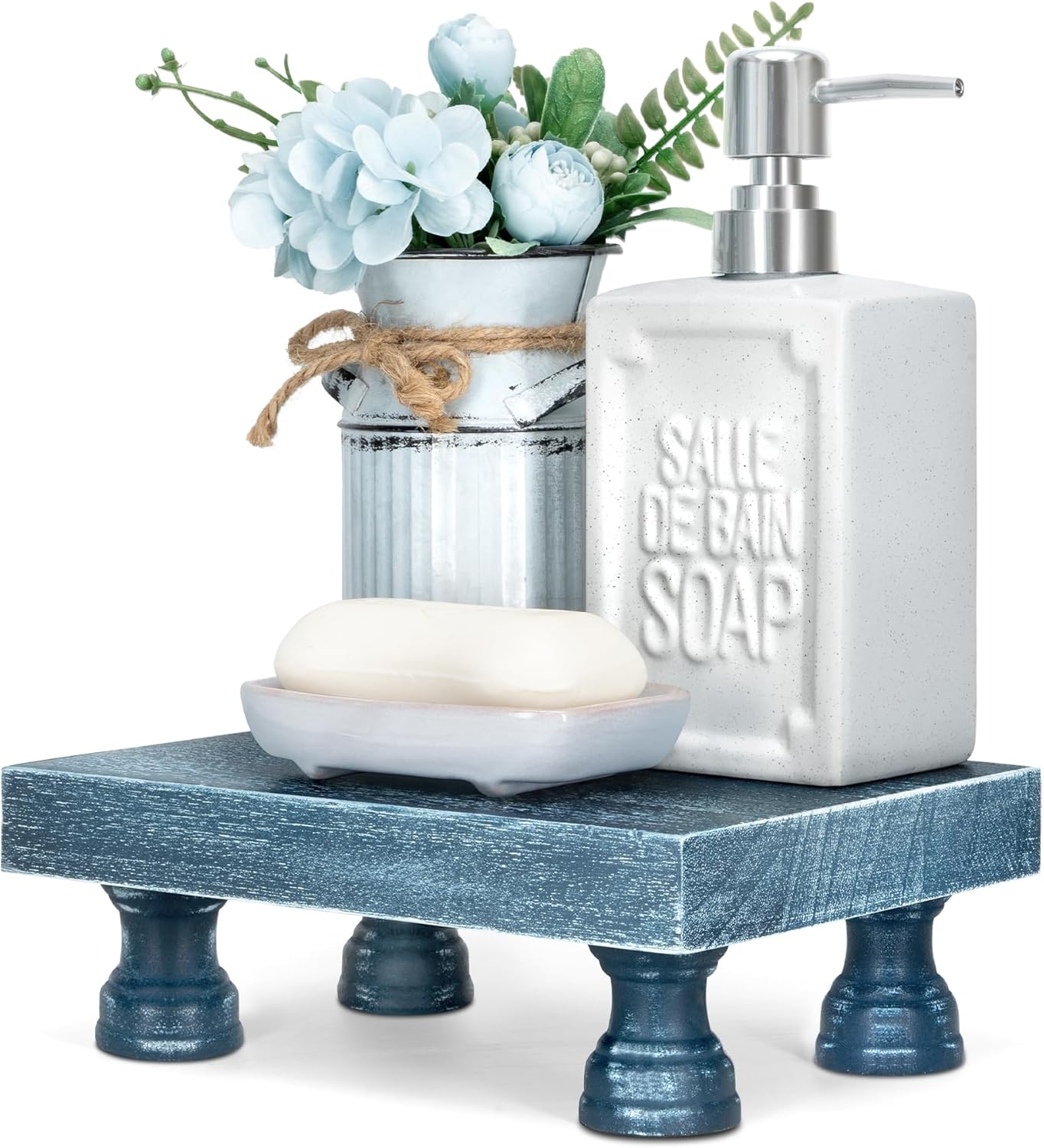 Blue Decorative Display Risers for Home Kitchen