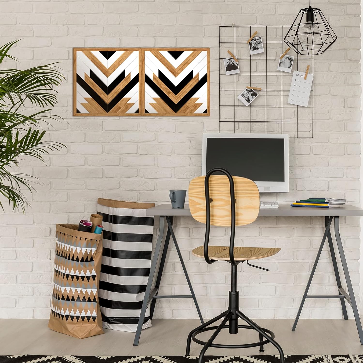 Yulejo 2 Pcs Western Bathroom Decor Aztec Wall Art