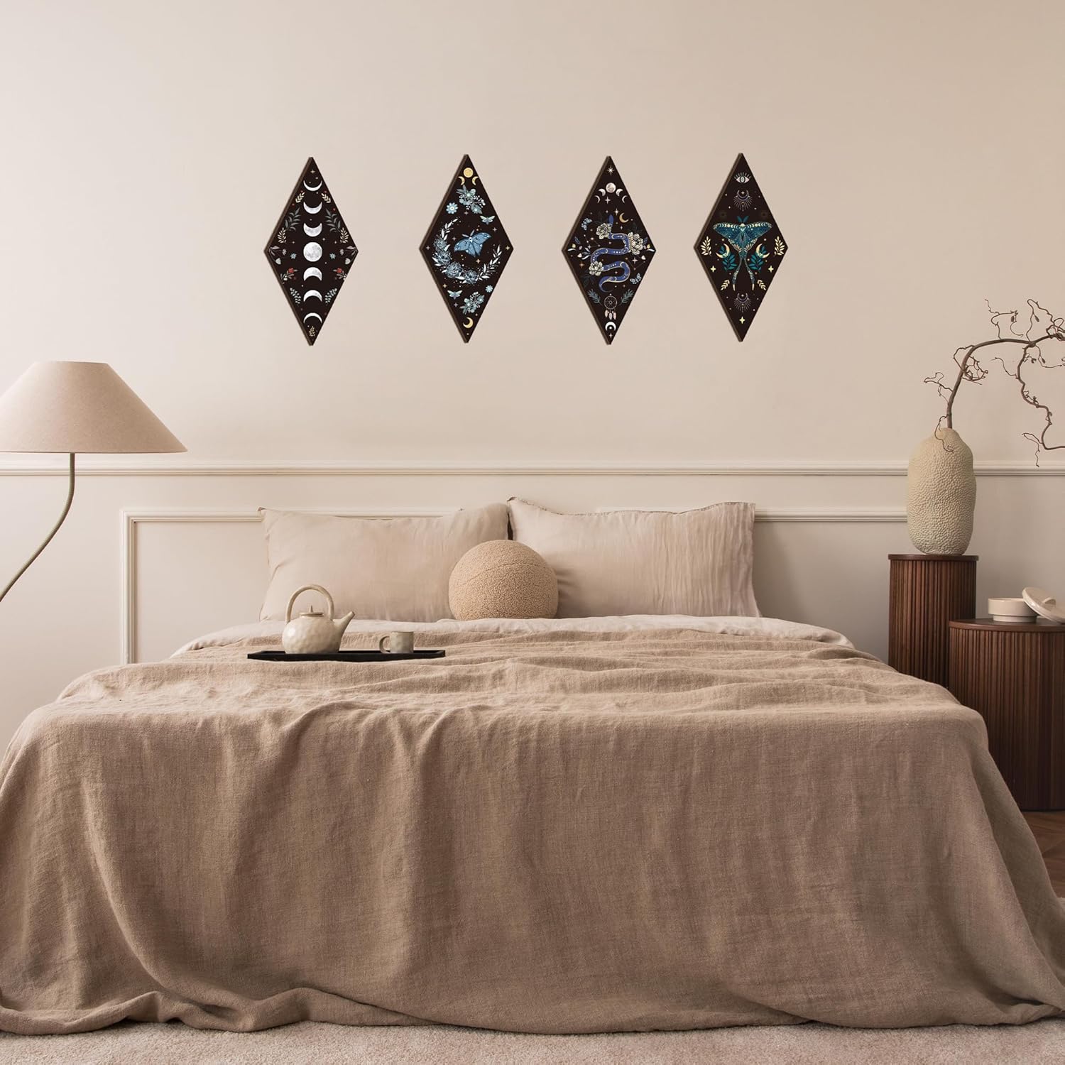 Romart Moon Phase Wall Decor 4 Piece Set