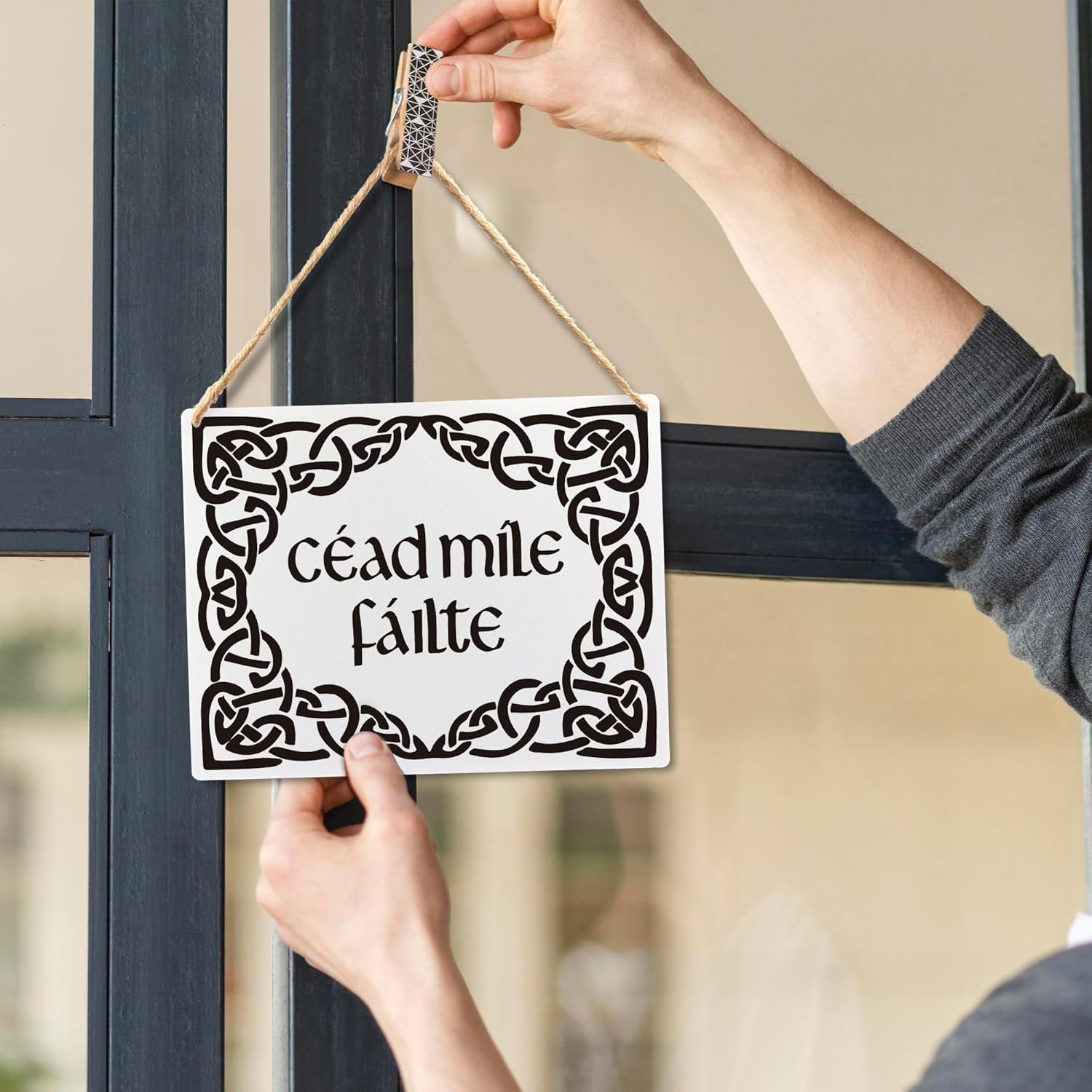 Lacosu Wall Pediment Welcome Sign Cead Mile Failte
