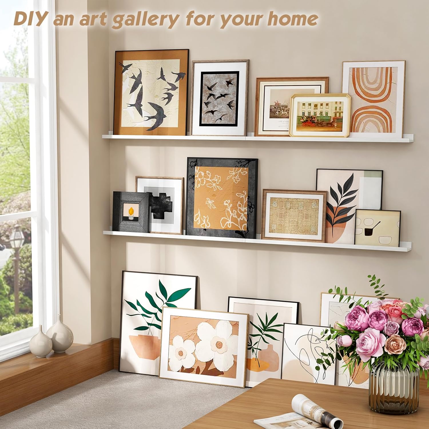 Forbena 48 Inch Floating Shelves Set of 4 for Wall 1