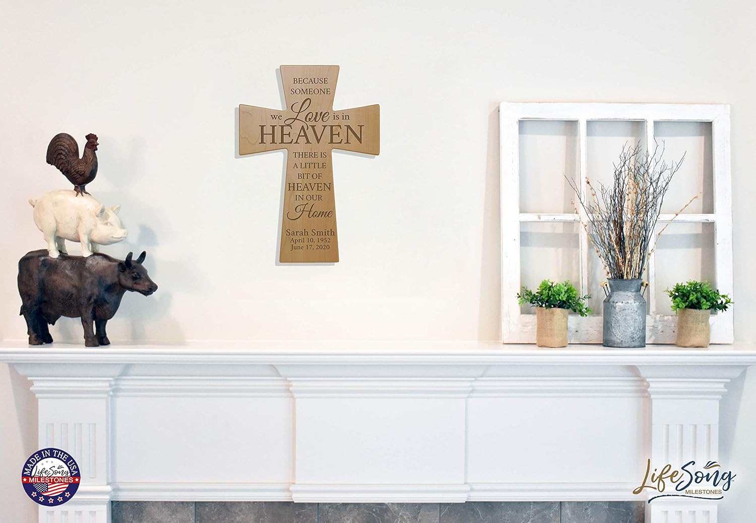 LifeSong Milestones Personalized Wooden Wall Cross