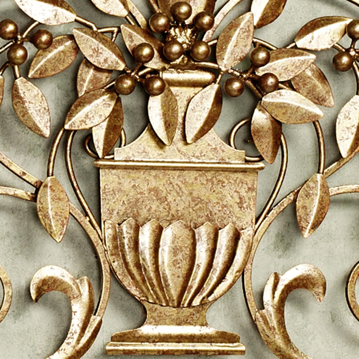 Touch of Class Urna Toscana Wall Grille Aged Gold 40 Inches Wide