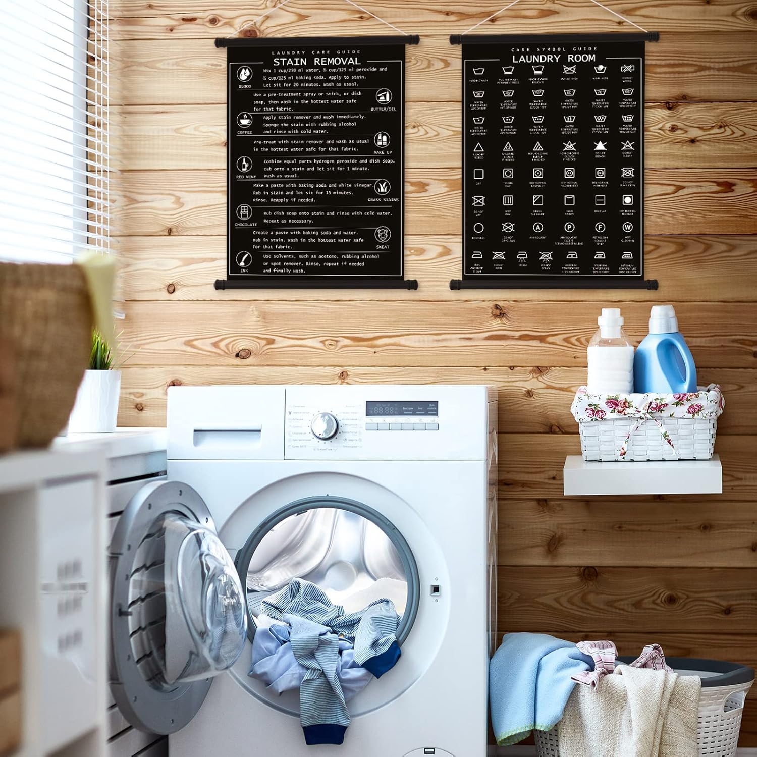Gersoniel Laundry Room Decor Symbols Wall Art