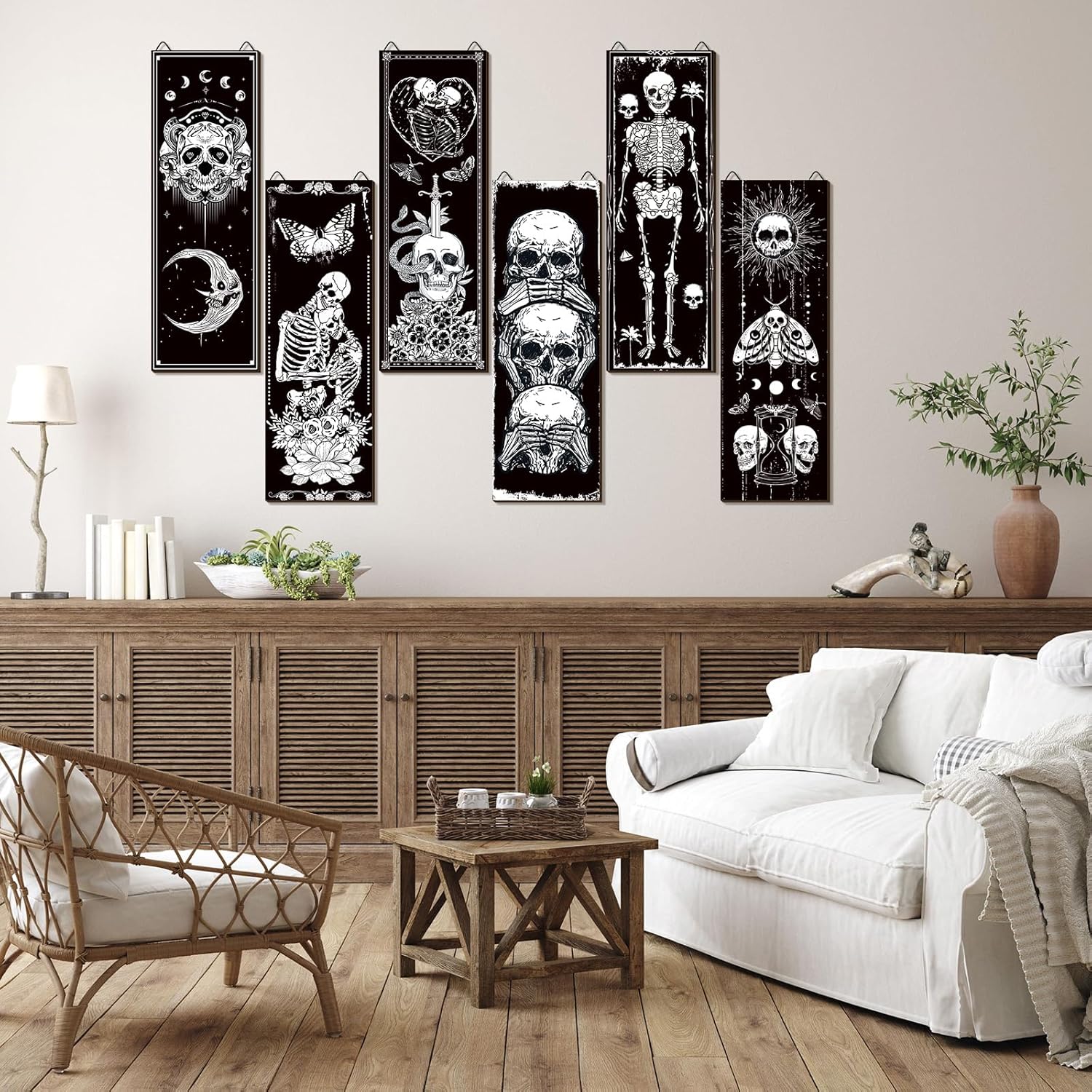 Sintuff 6 Piece Black Gothic Wall Decor Set