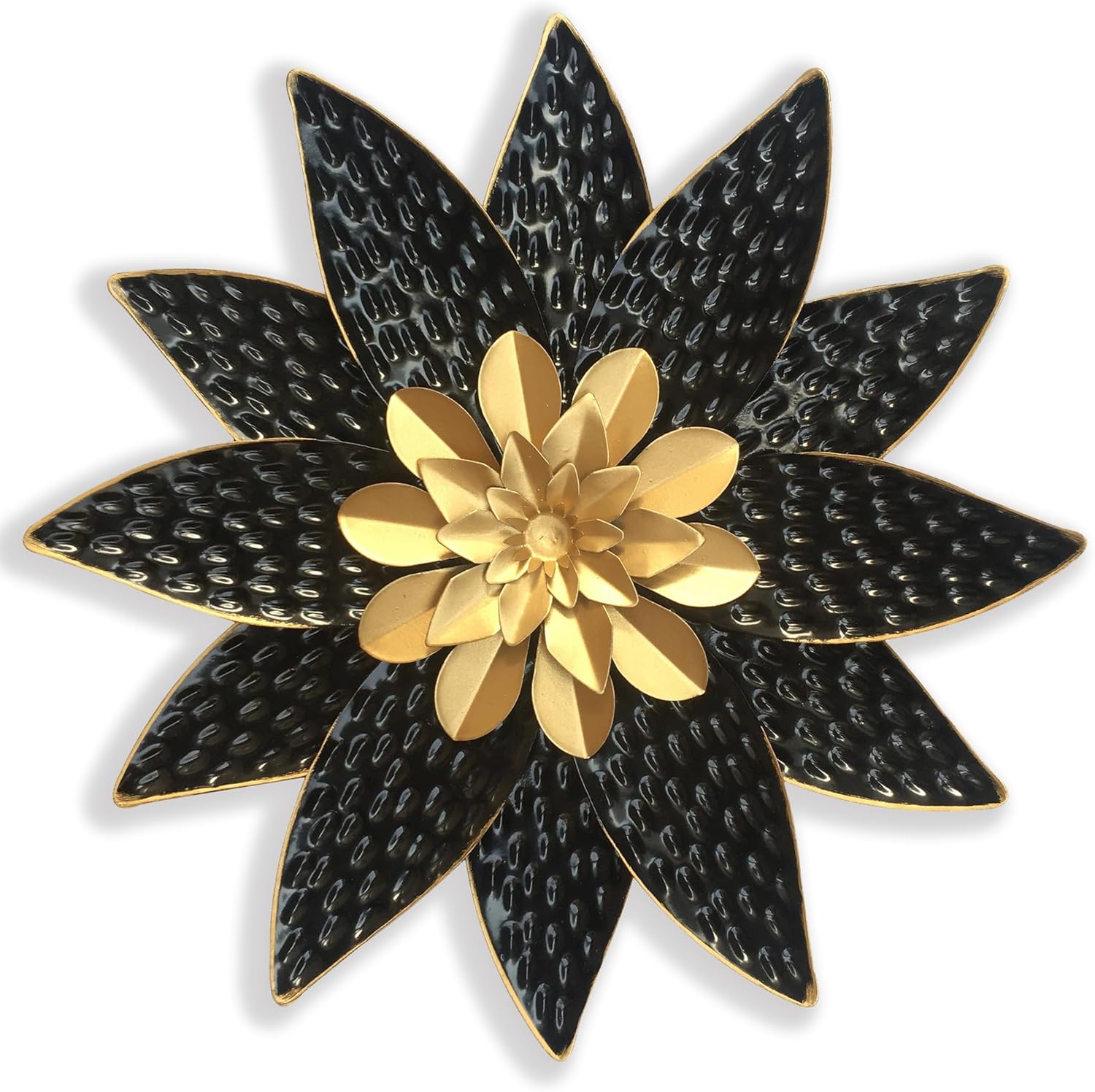 Picfarce 10 Inch Metal Flower Wall Sculpture