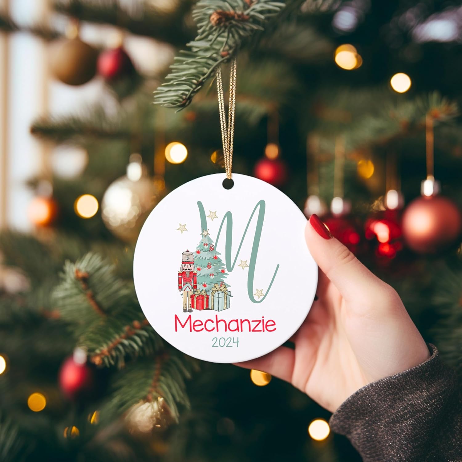 Personalized Ceramic Nutcracker Ornament with Custom Name