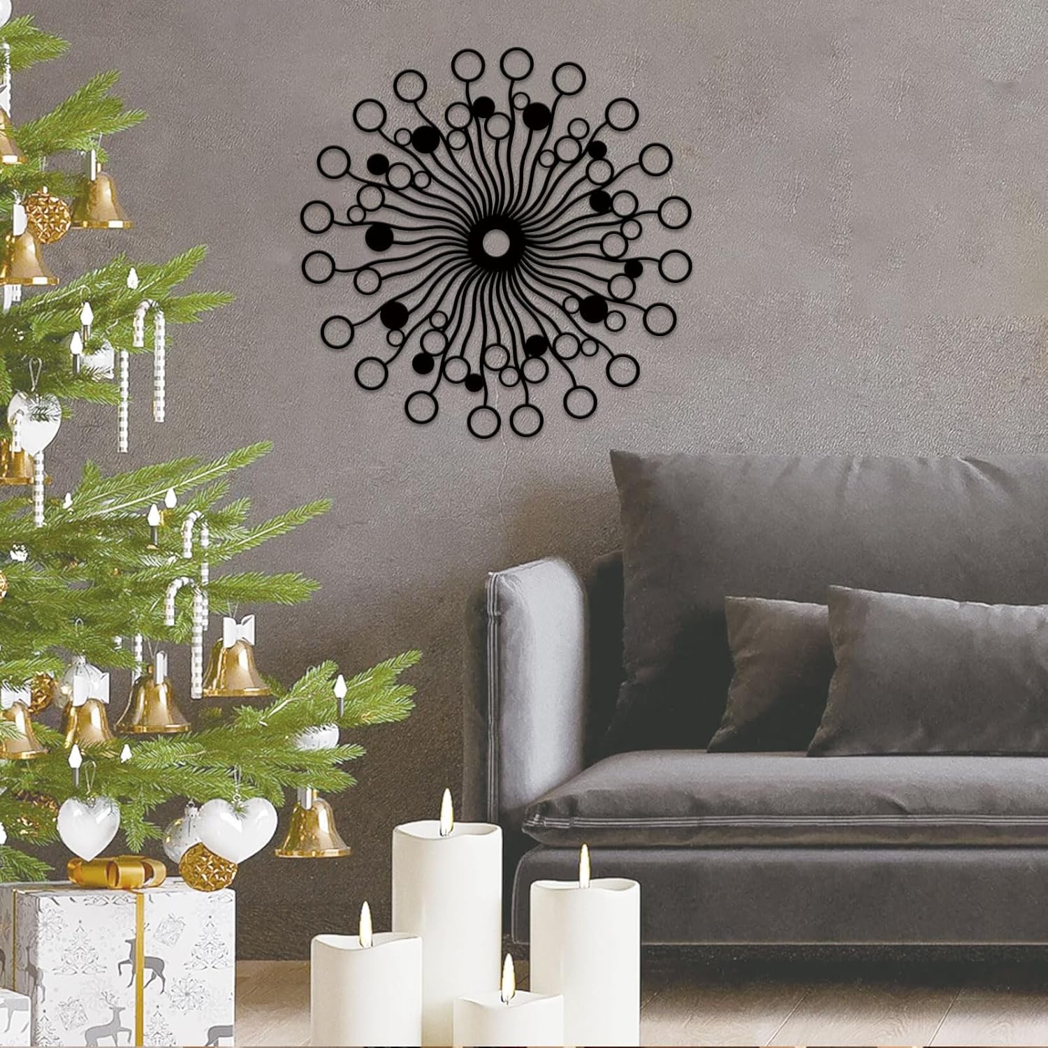 Resama Metal Sunburst Wall Decor Sculpture