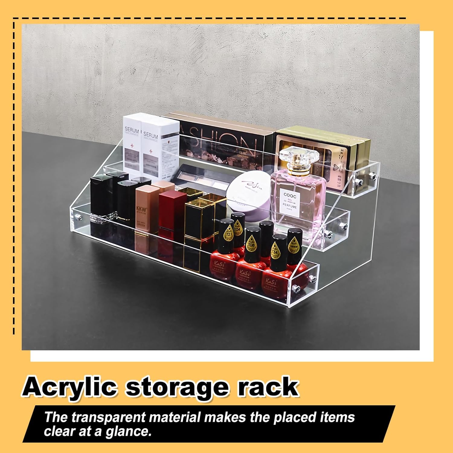 3 Tier Acrylic Riser Display Stand for Perfume and Skincare Organization