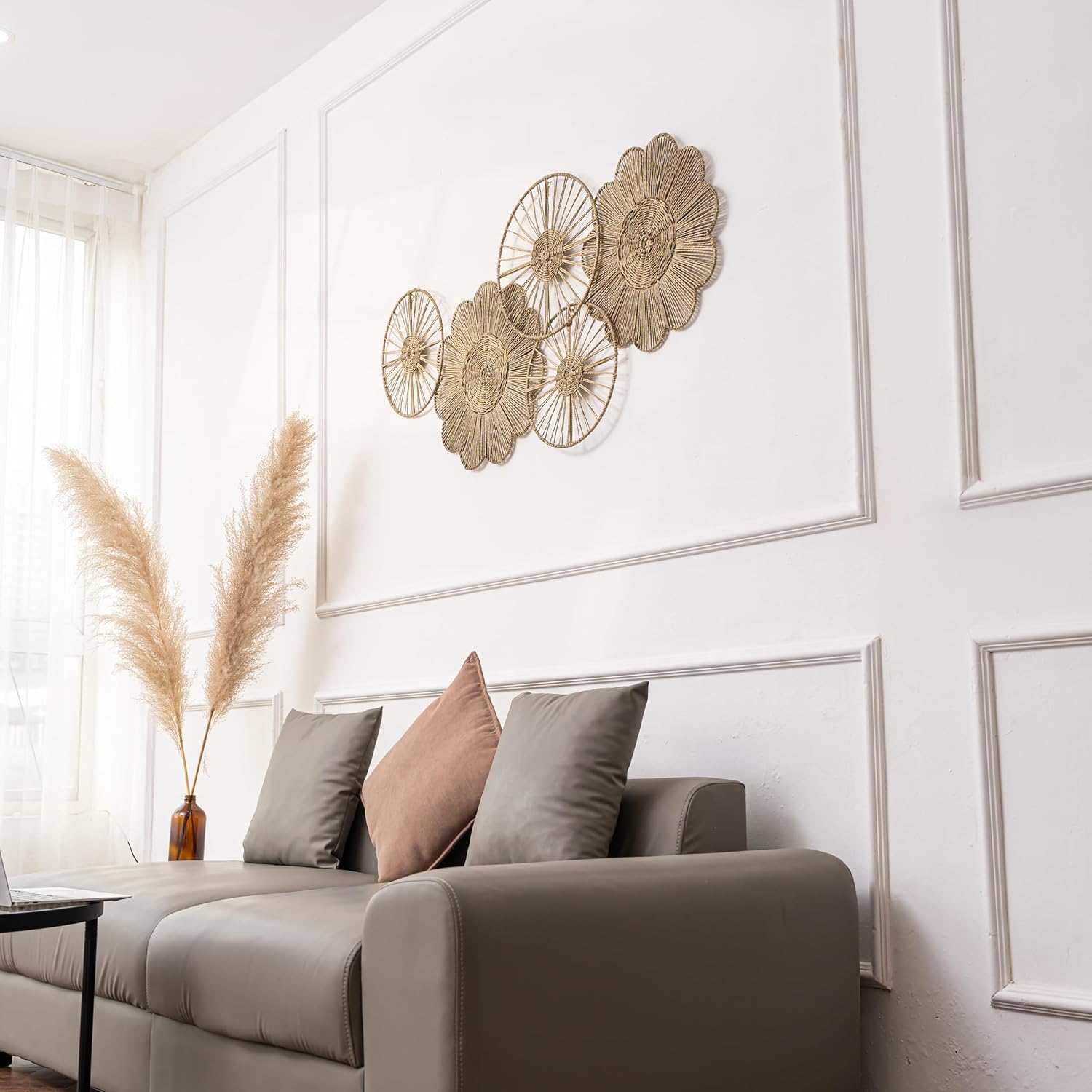 PEMAR Set of 5 Seagrass Wall Decor Baskets