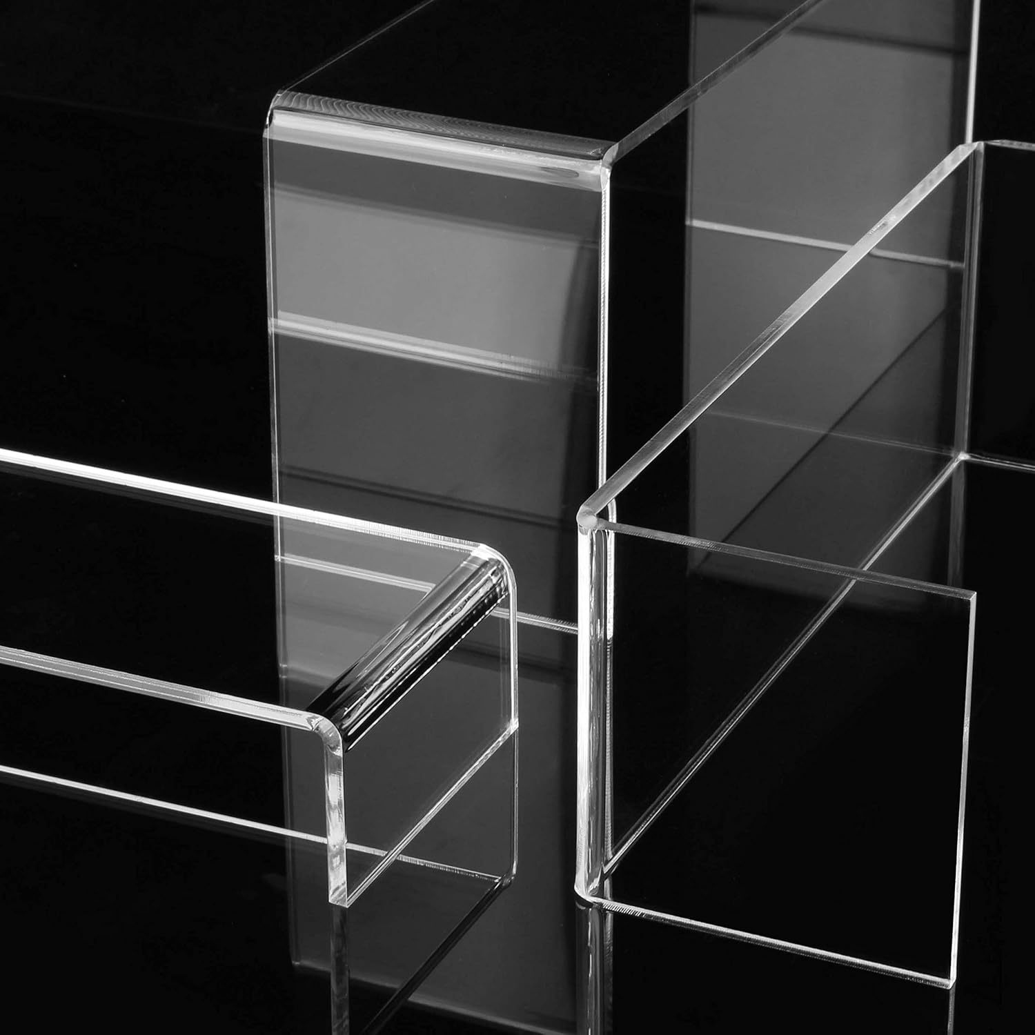 ANDGOO Clear Acrylic Display Risers 2 Sets