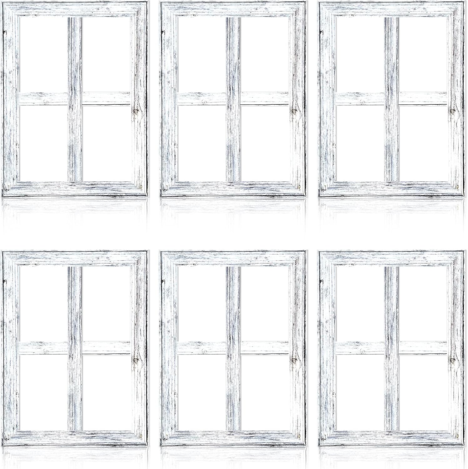 Qunclay 6 Pcs Rustic Wall Decor Set White Farmhouse