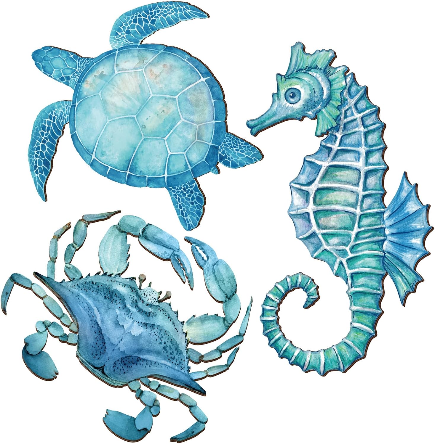 3 Pcs Ocean Style Wall Decor Sea Life Collection
