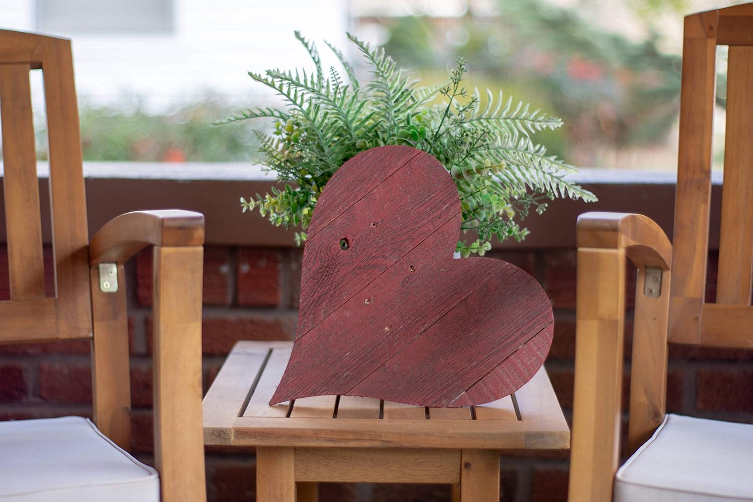 Rustic Farmhouse Wood Heart Wall Decor 12 Inches