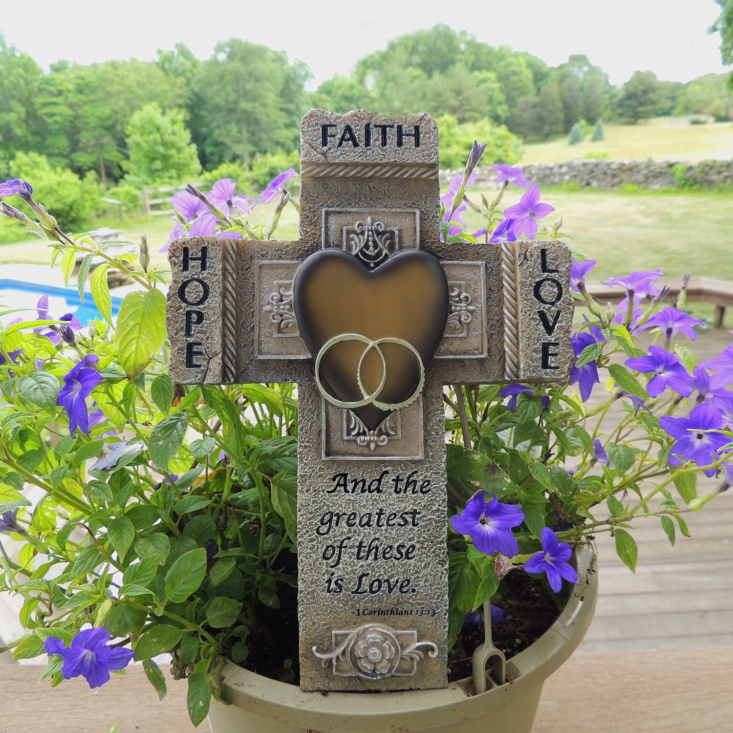 Faith Hope Love Marriage Wall Cross by Abbey CA Gift