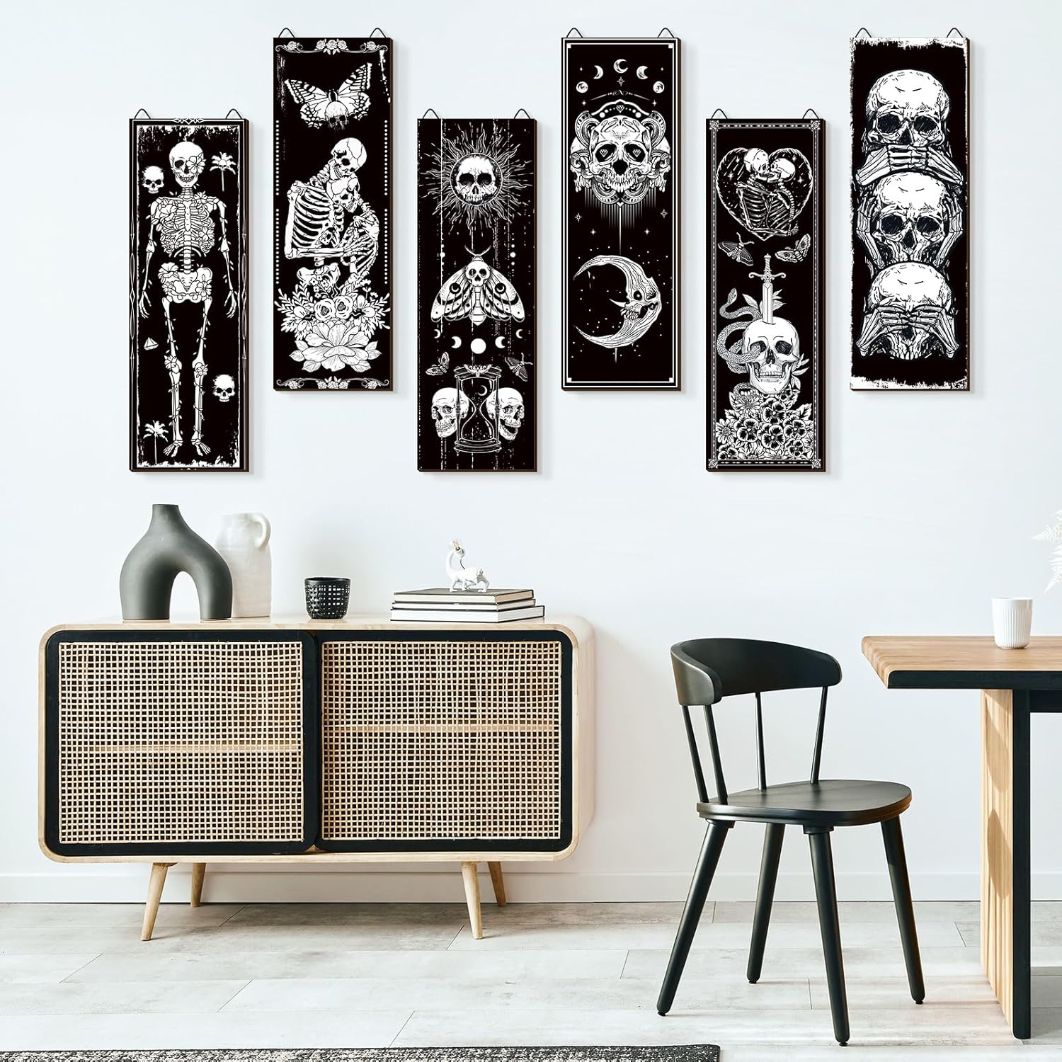 Sintuff 6 Piece Black Gothic Wall Decor Set