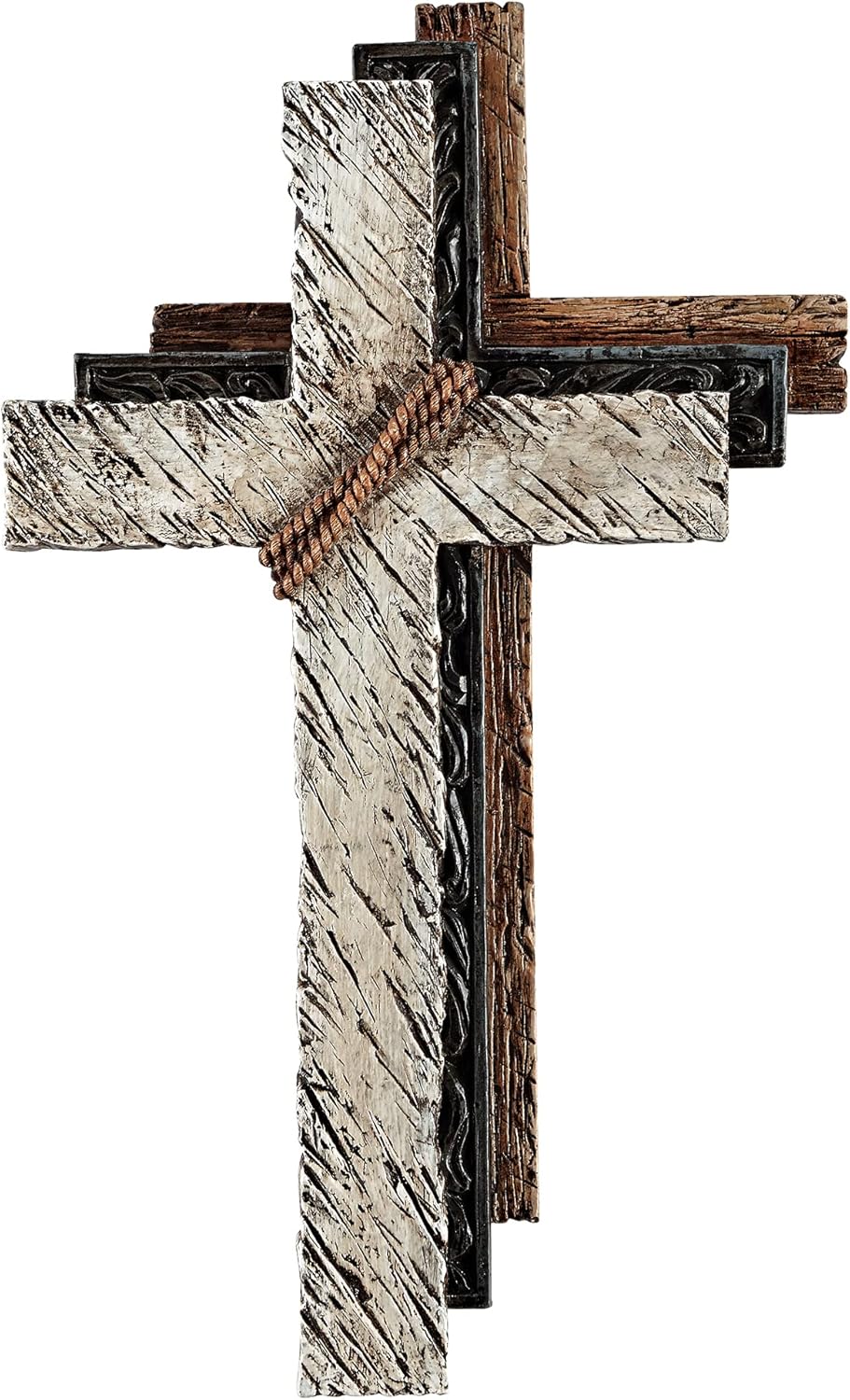 Eagrafts Wood Texture Resin Wall Cross