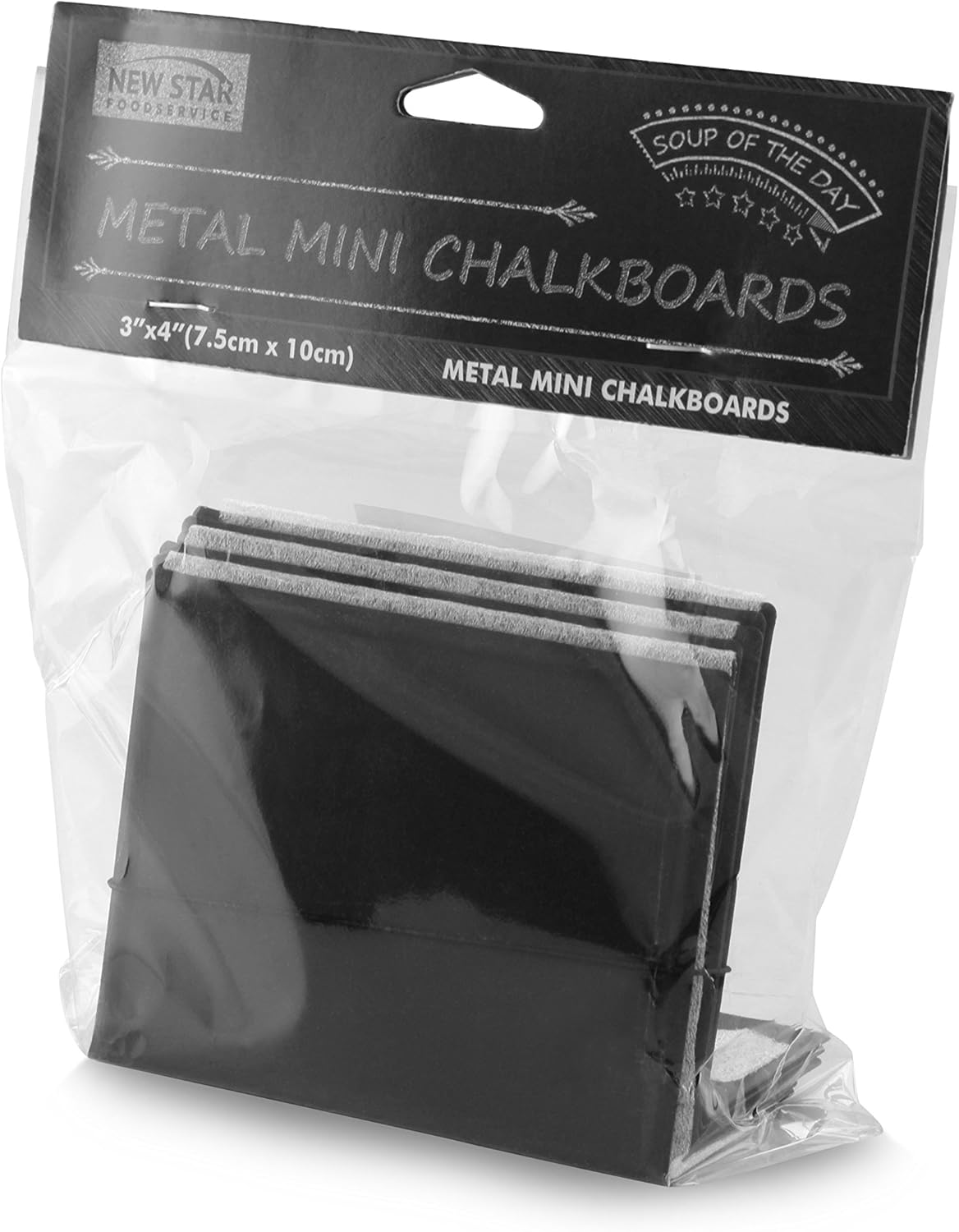 New Star Foodservice 28669 Metal Chalkboards Set of 6