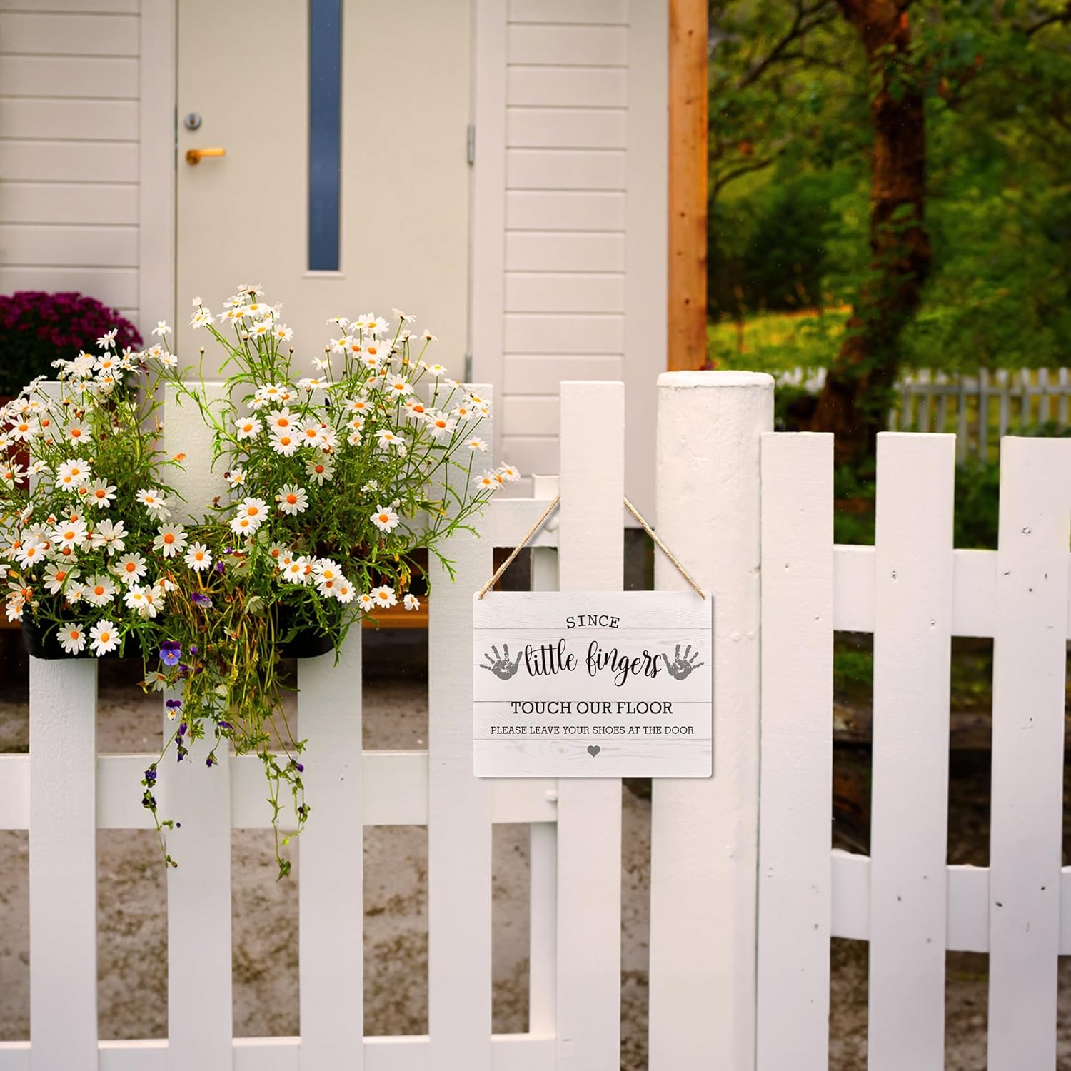 Wall Pediments Shoes Off Sign 8x10 Inches