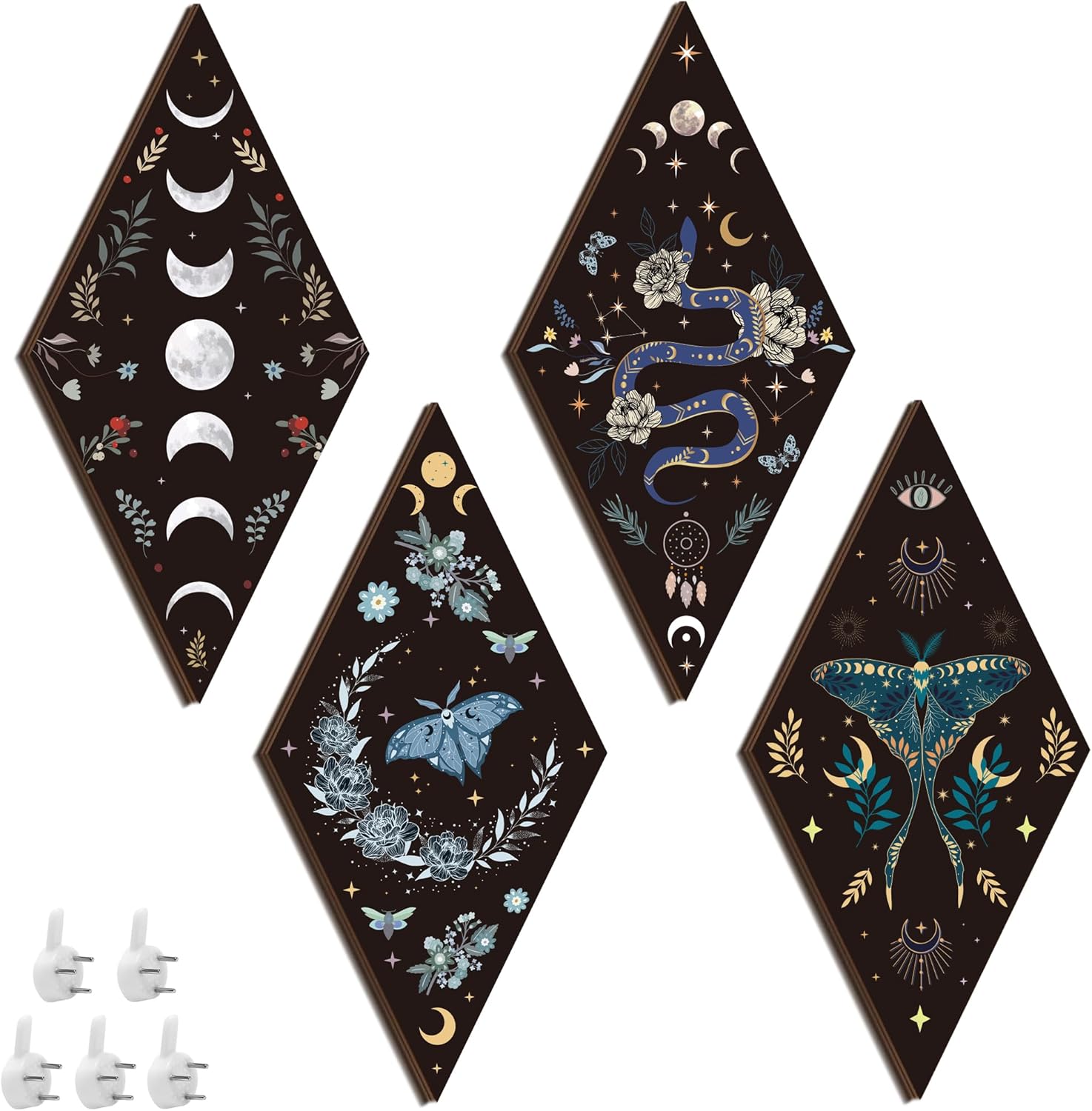 Romart Moon Phase Wall Decor 4 Piece Set