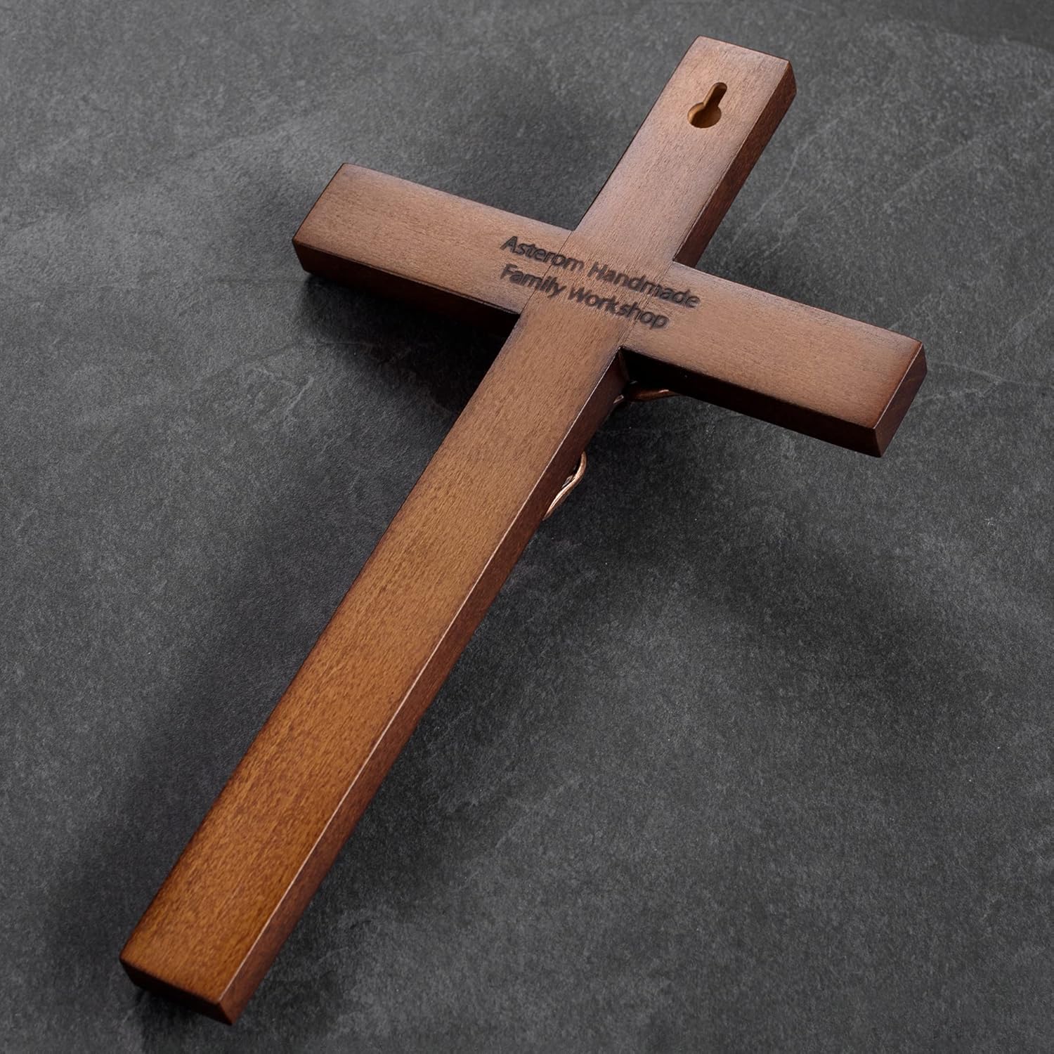 Asterom 12 Inch Handmade Wood Wall Cross