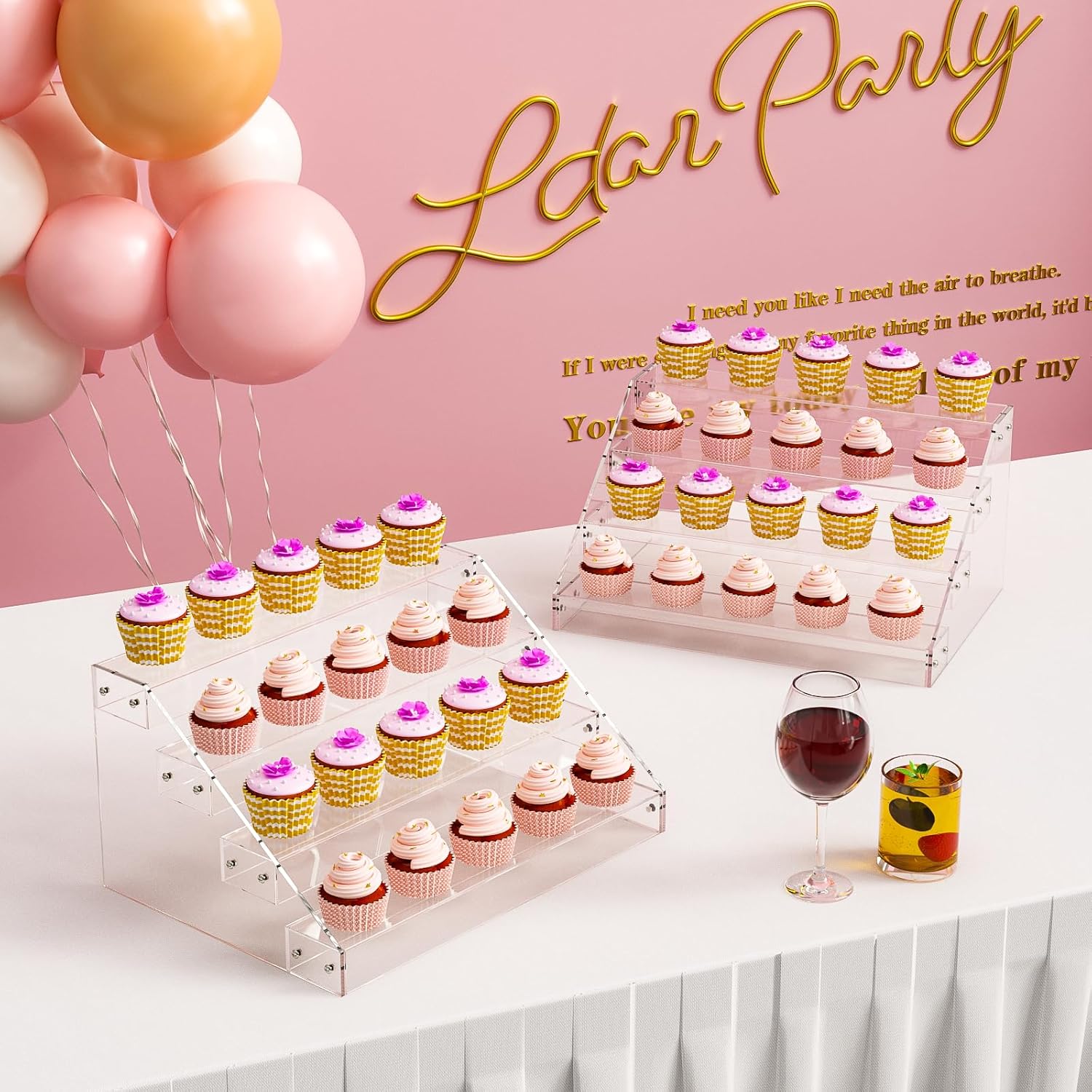 Valiayi 12inch 4 Tier Acrylic Display Riser Stand