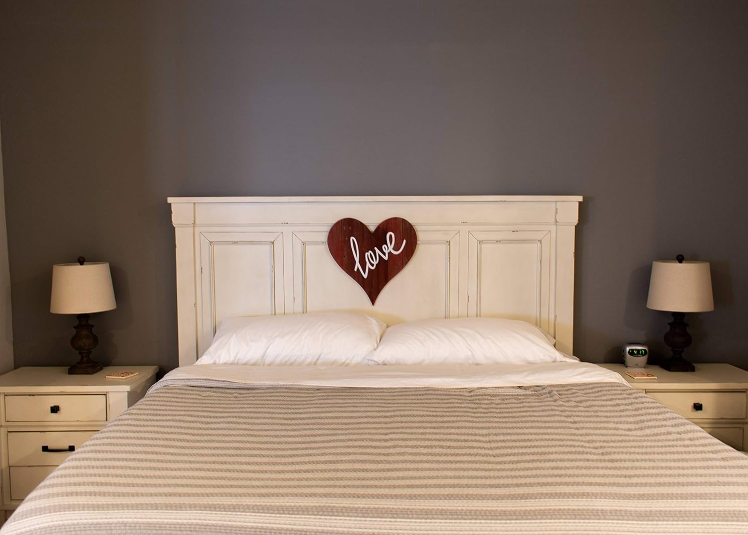 Rustic Farmhouse Wood Heart Wall Decor 12 Inches