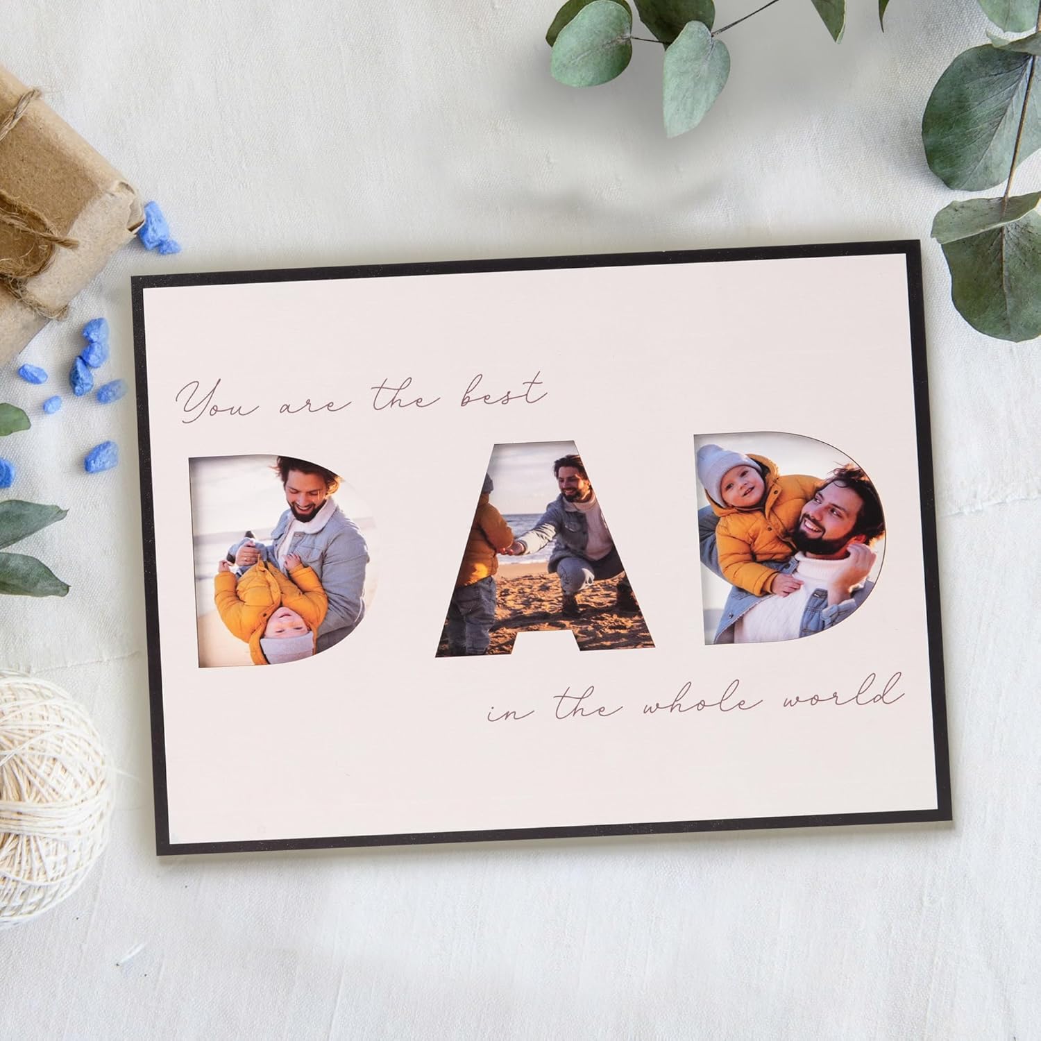Creative DAD Letter Photo Frame With 3 Slots
