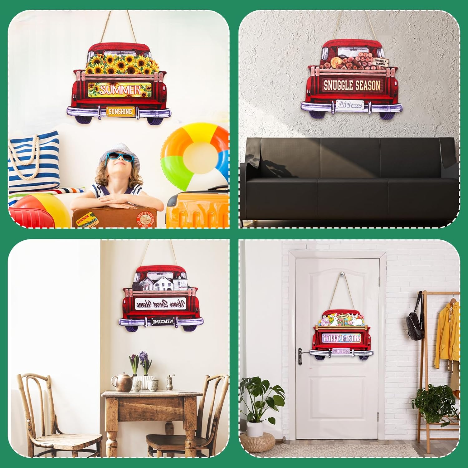 Suzile 43 Pcs Interchangeable Welcome Sign for Front Door