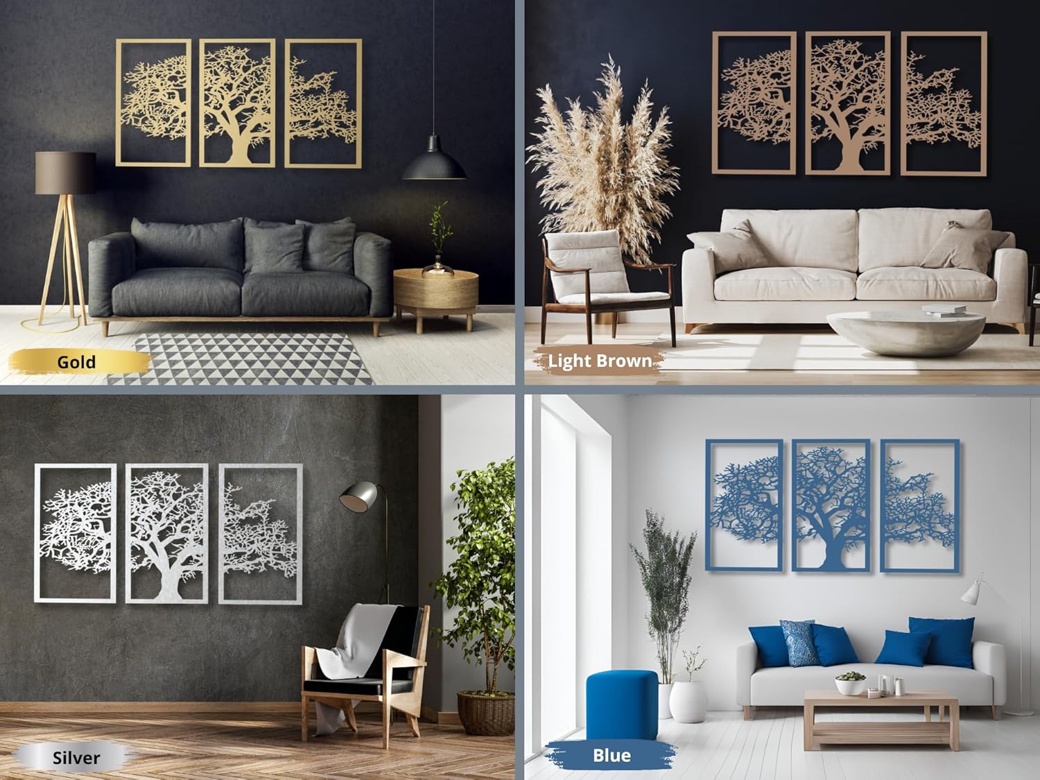 Vailla 3D Wood Wall Art Tree of Life Decor
