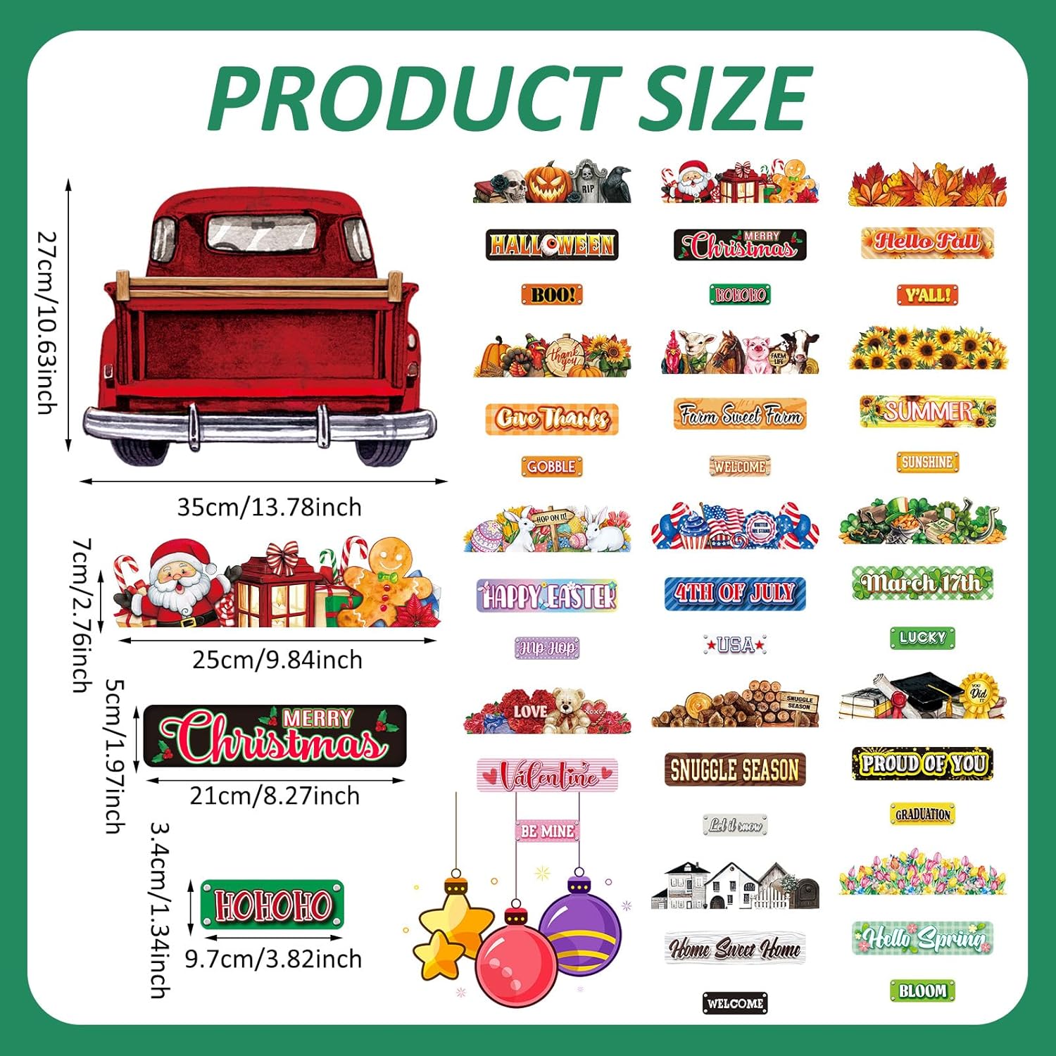 Suzile 43 Pcs Interchangeable Welcome Sign for Front Door