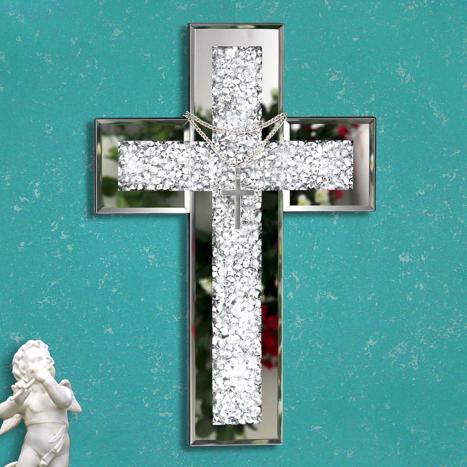 GIMORRTO Mirrored Cross Wall Decor 1