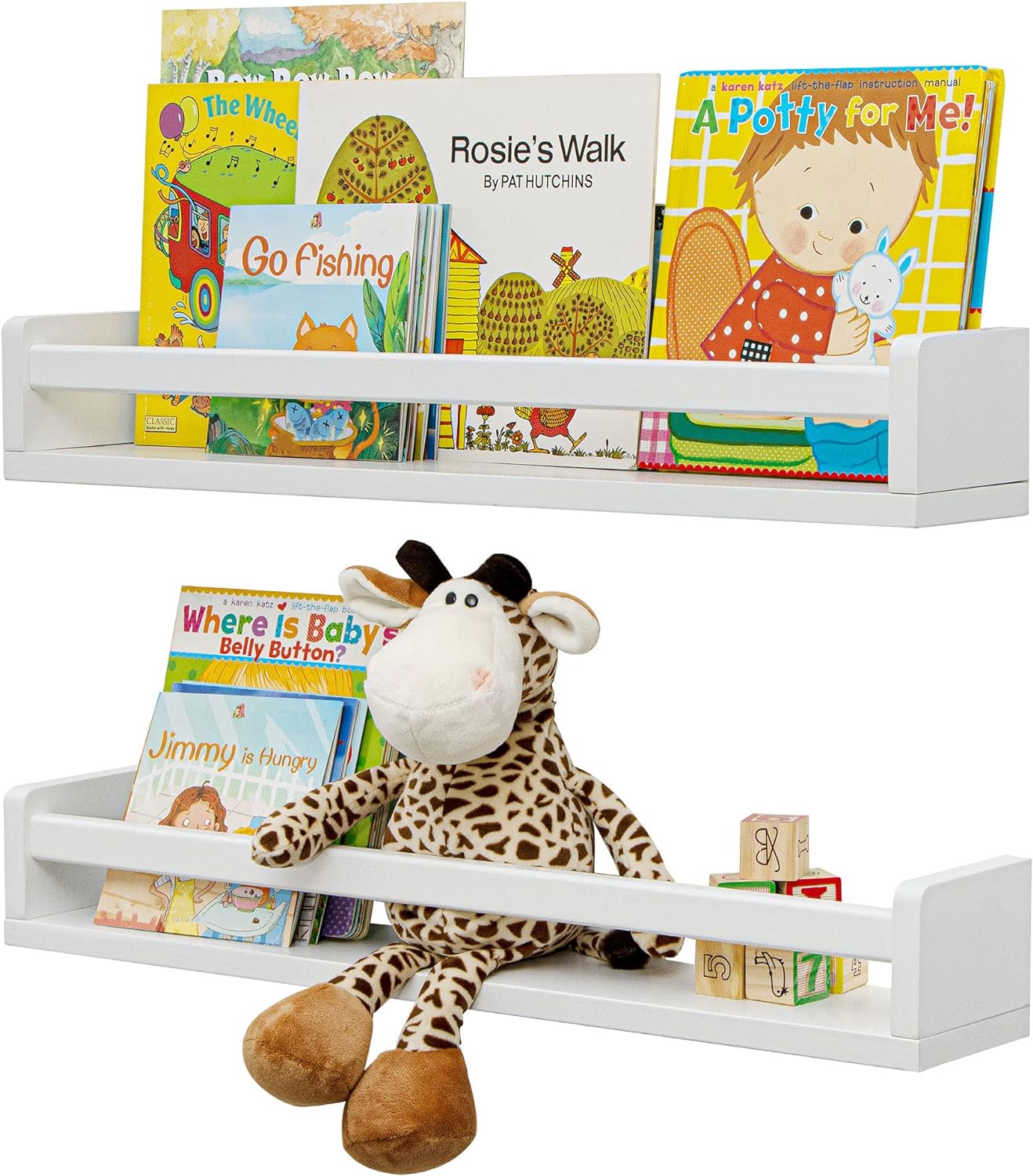 Fun Memories Double Floating Shelf for Kids Room