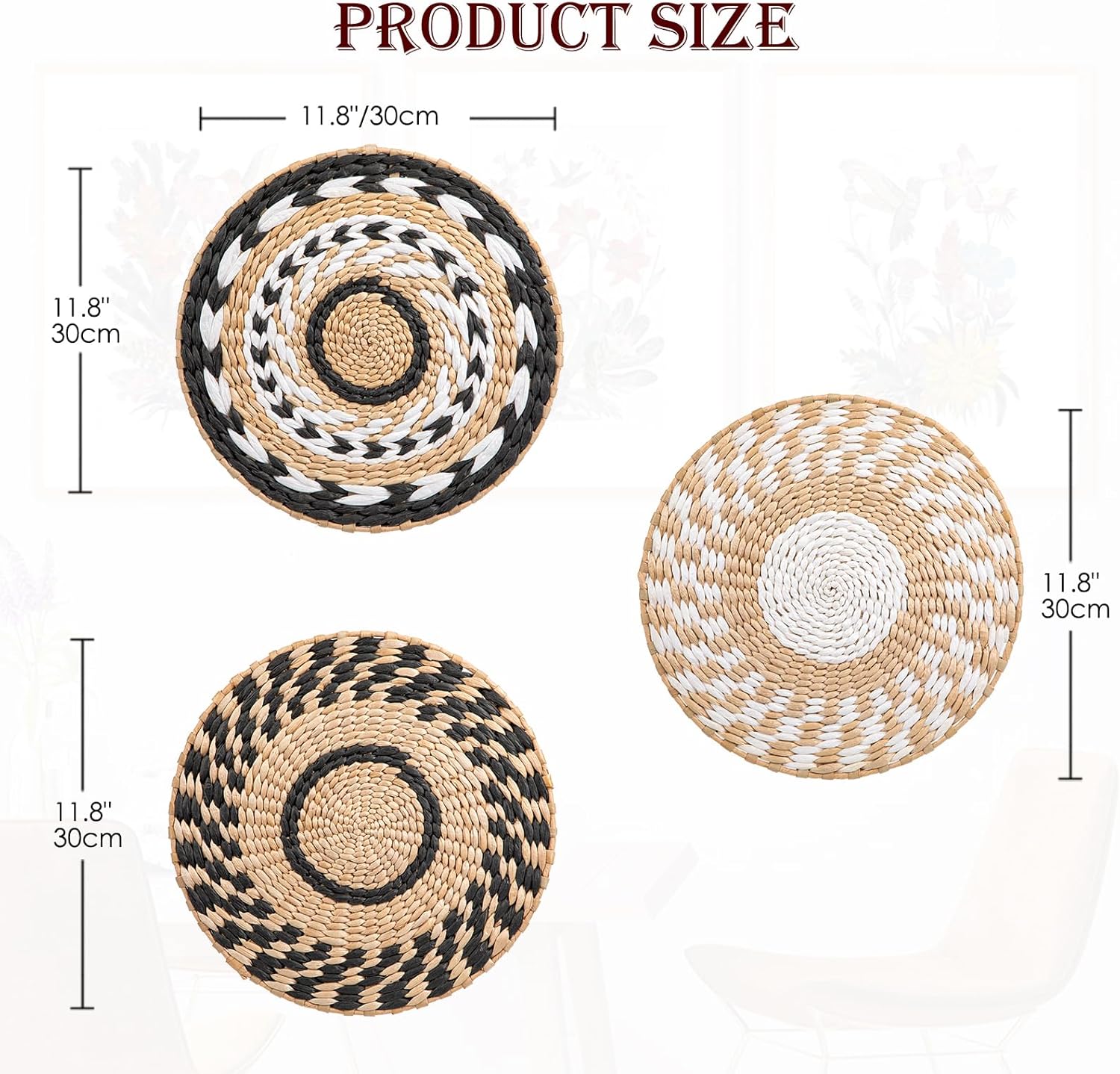 118 Inch Boho Wall Decor Basket