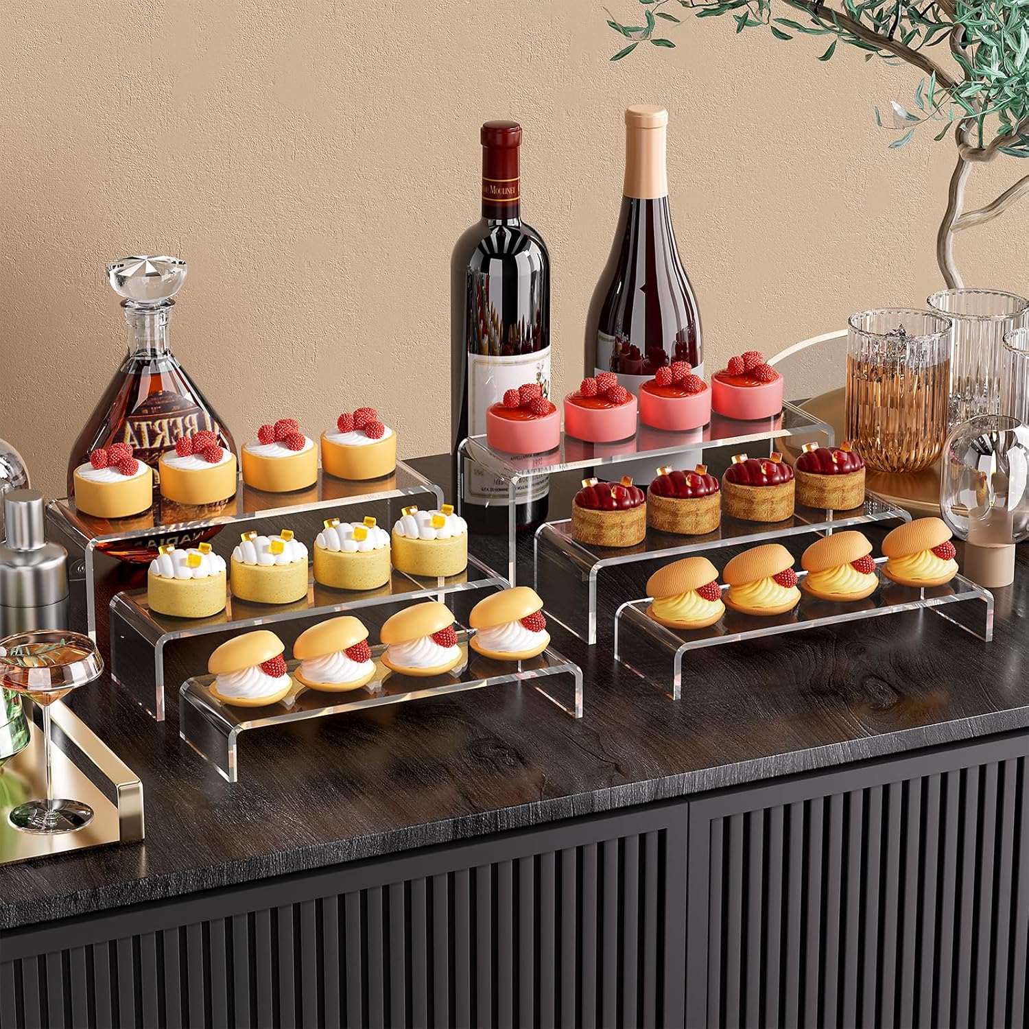 Acina 6Pcs Acrylic Display Risers for Collectibles
