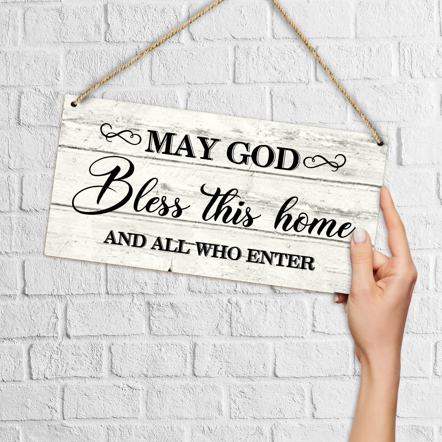 May God Bless This Home Wooden Wall Decor Sign