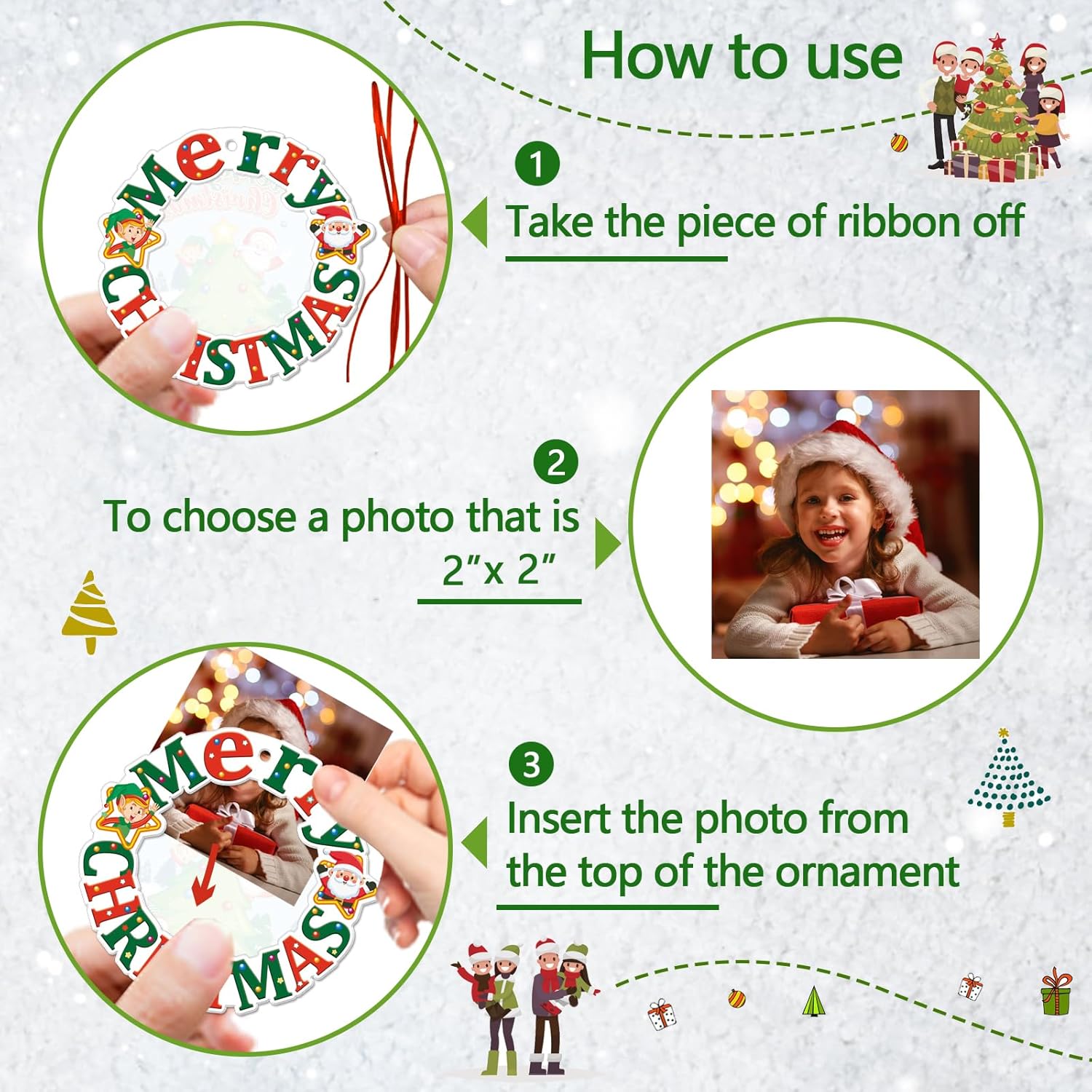 Christmas Picture Frame Ornament 2024