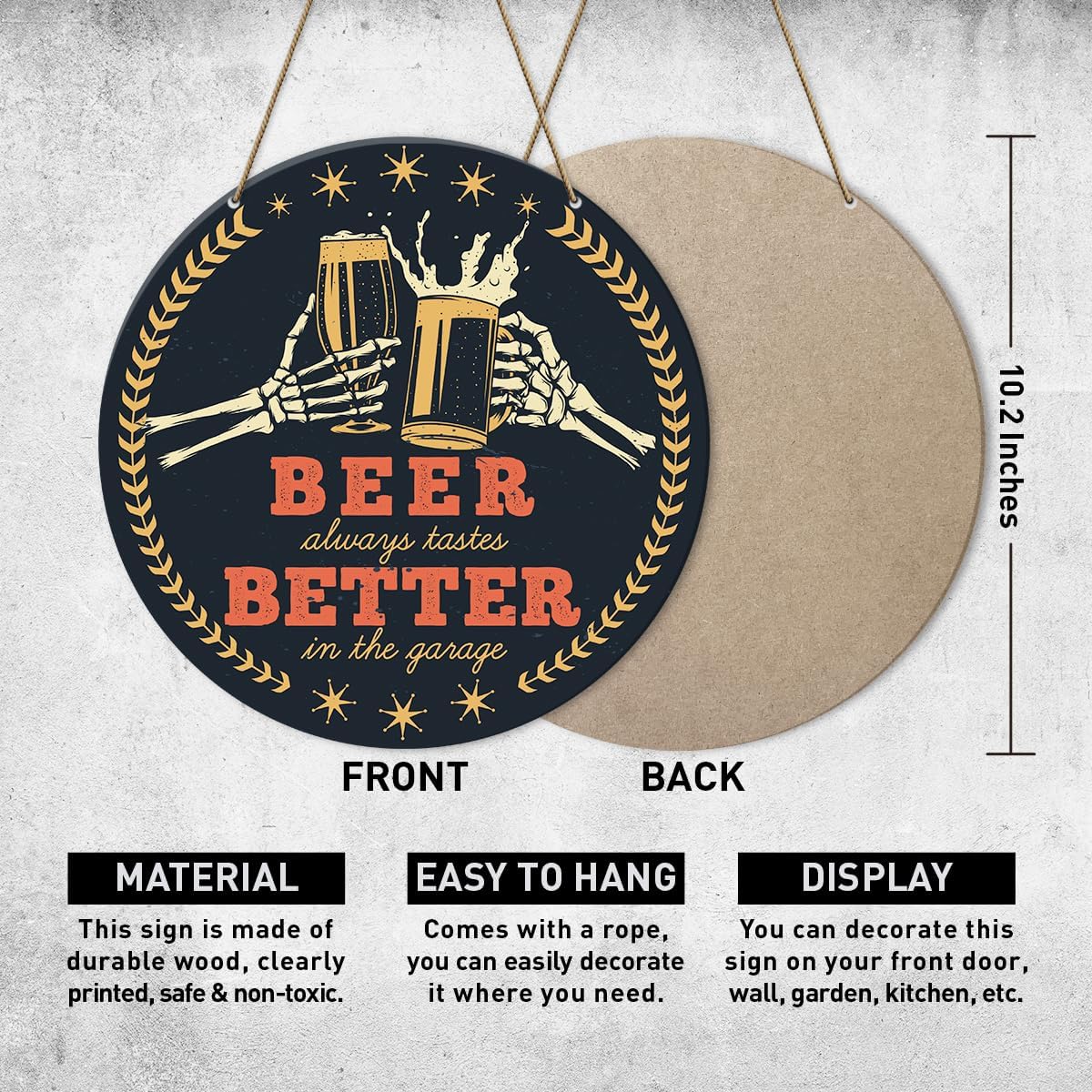 Funny Home Bar Decor Sign with Retro Style